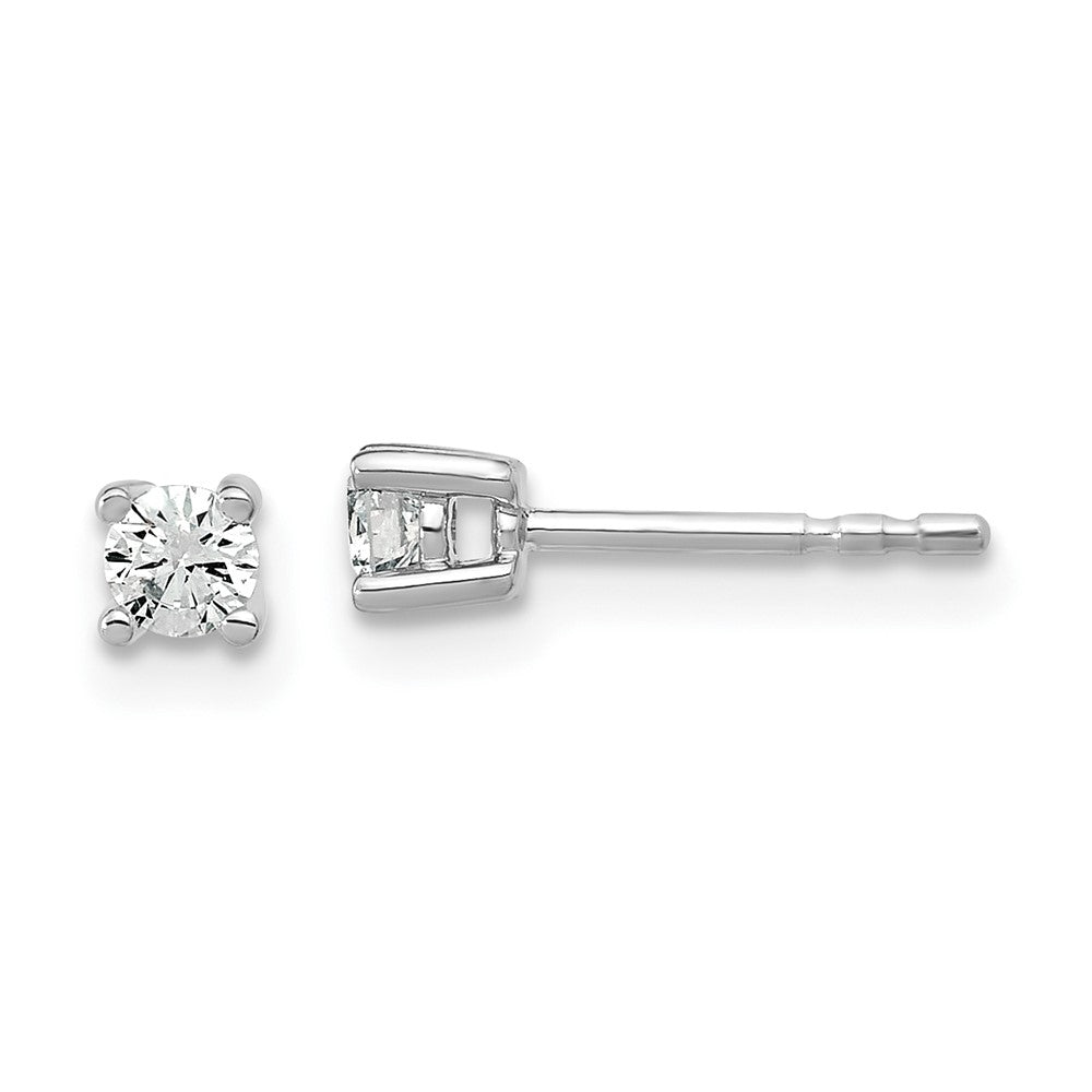 14k Yellow Gold 1/5 CT Round Lab Grown Diamond Stud Earrings VS Clarity D-E Color