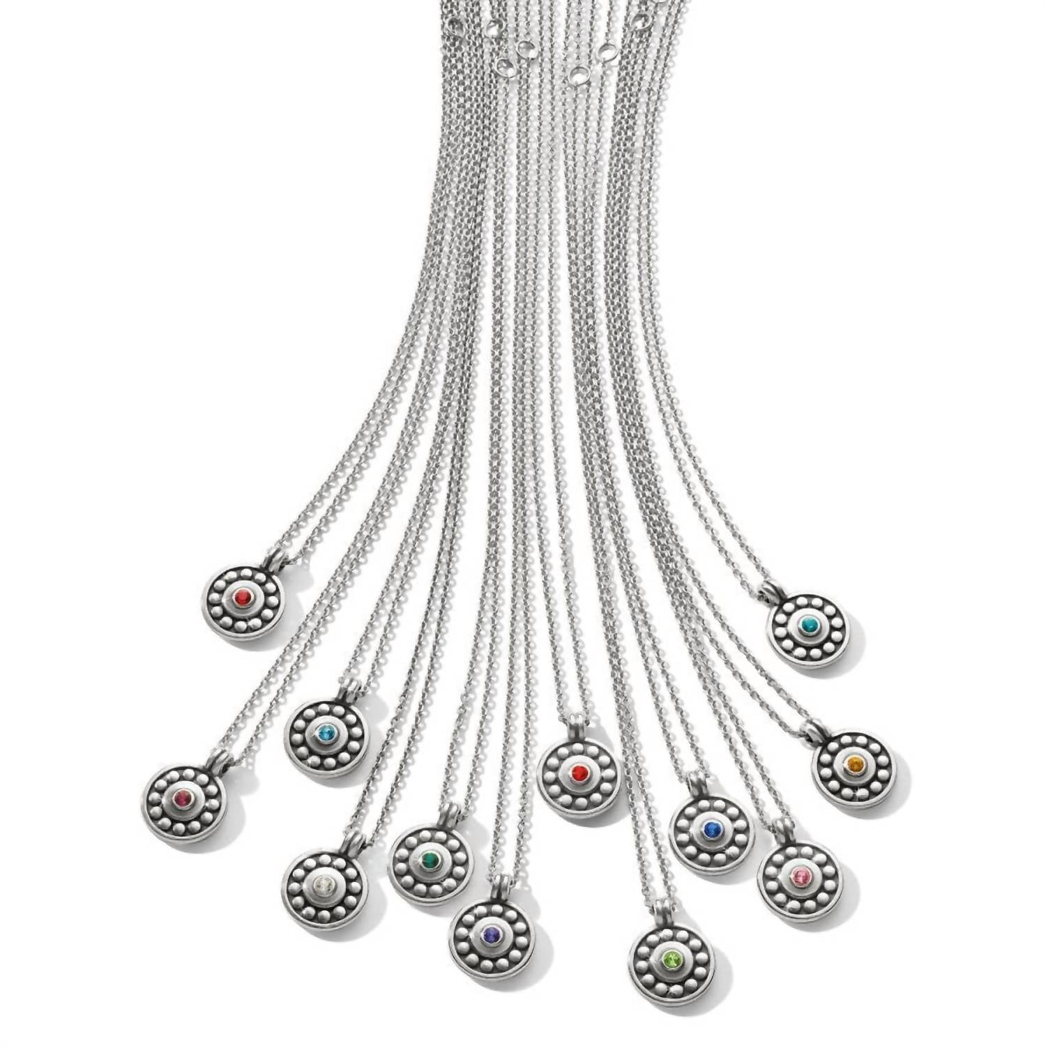 Women's Pebble Dot Medalion Petite Reversible Necklace In November-topaz