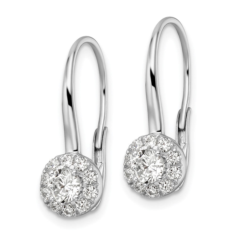 14k White Gold 1 CT Lab Grown Diamond Drop Dangle Earrings