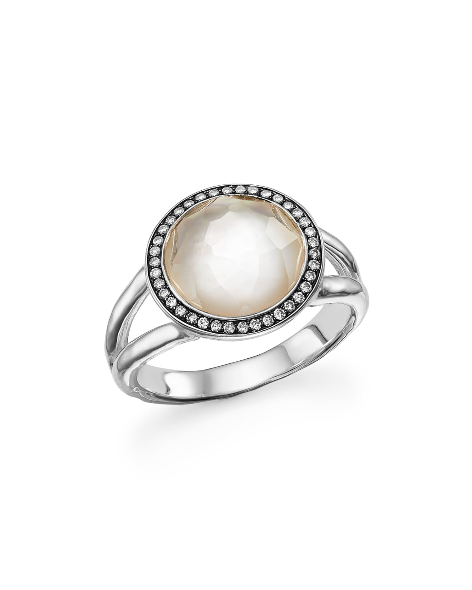 Ippolita Sterling Silver Stella Ring in Mother-of-Pearl with Diamonds