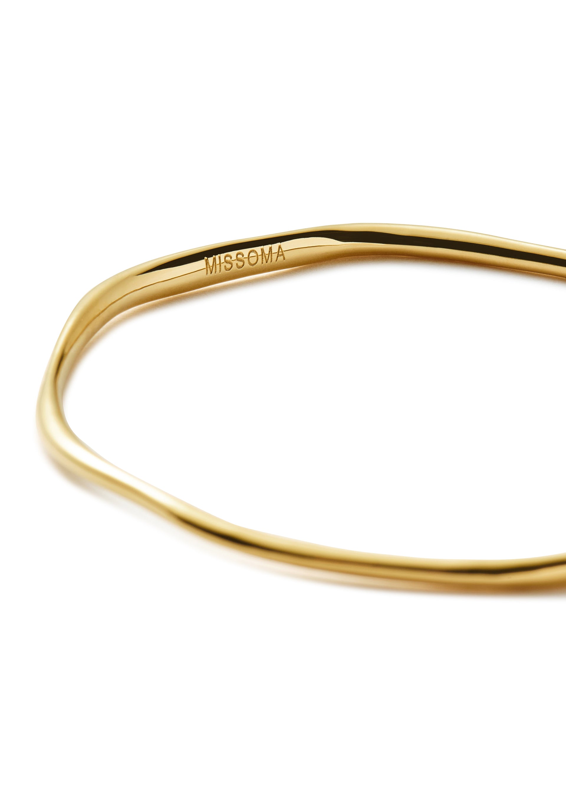 Molten Ripple 18kt gold vermeil bangle