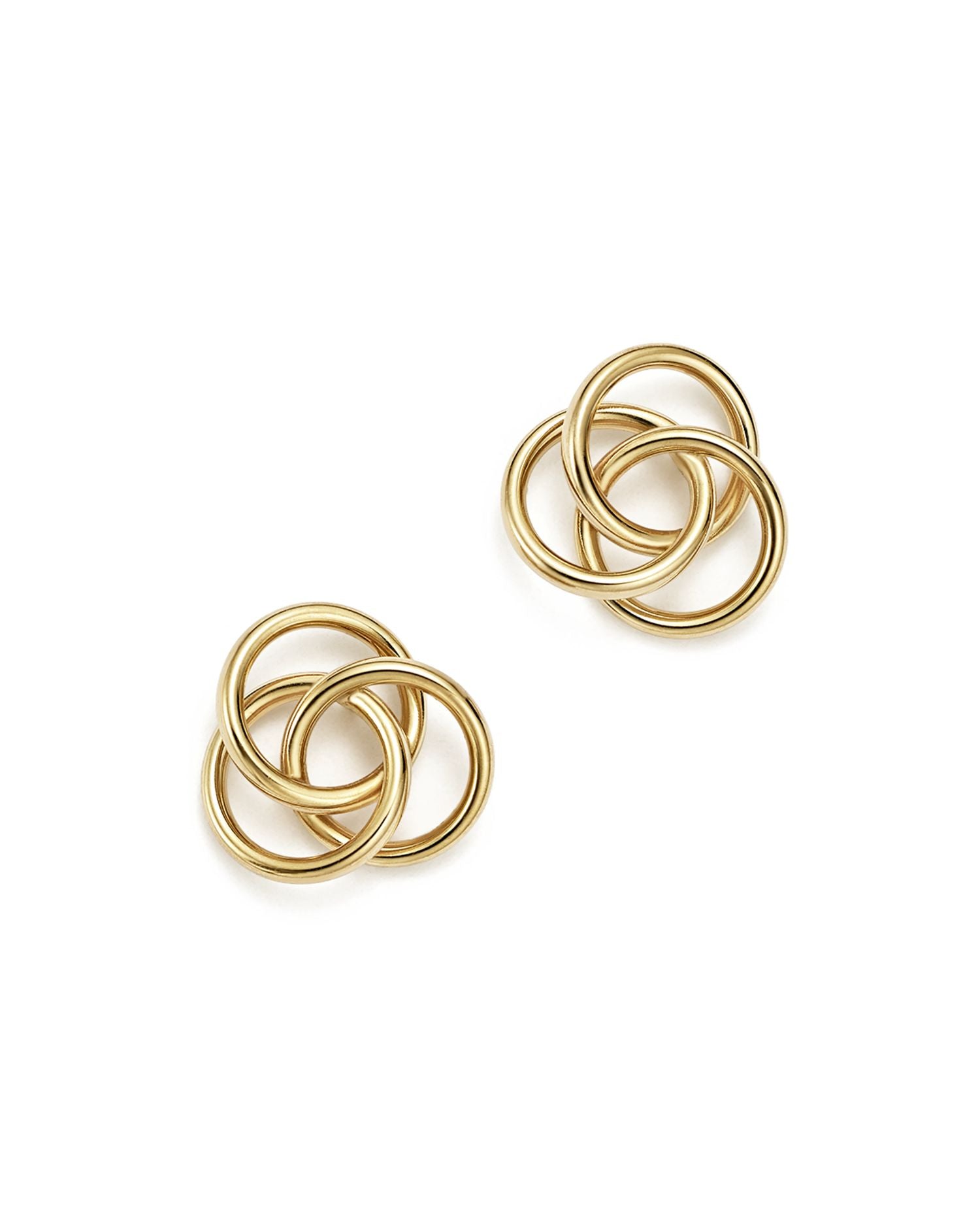 14K Yellow Gold Large Love Knot Stud Earrings - Exclusive