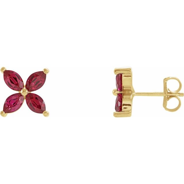 Lab-grown Diamond Earrings in 14K White Gold