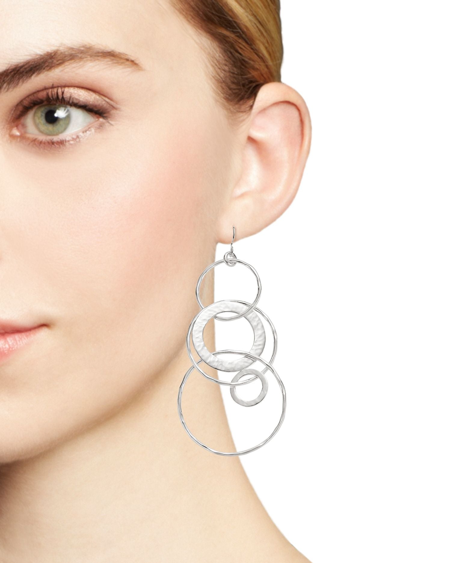 Sterling Silver Glamazon® Large Link Jet Set Earrings