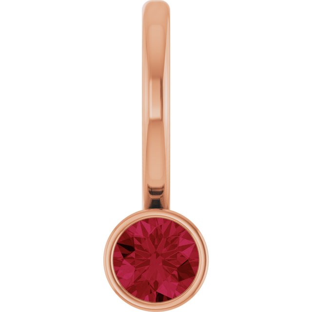 Lab-grown Diamond Pendant in 14K Rose Gold