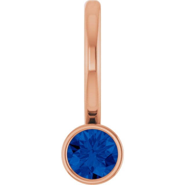 Lab-grown Diamond Pendant in 14K Rose Gold