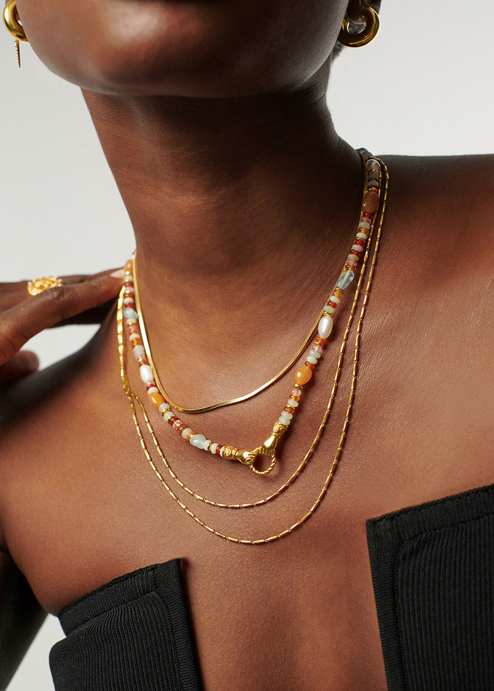 X Harris Reed In Good Hands beaded necklace