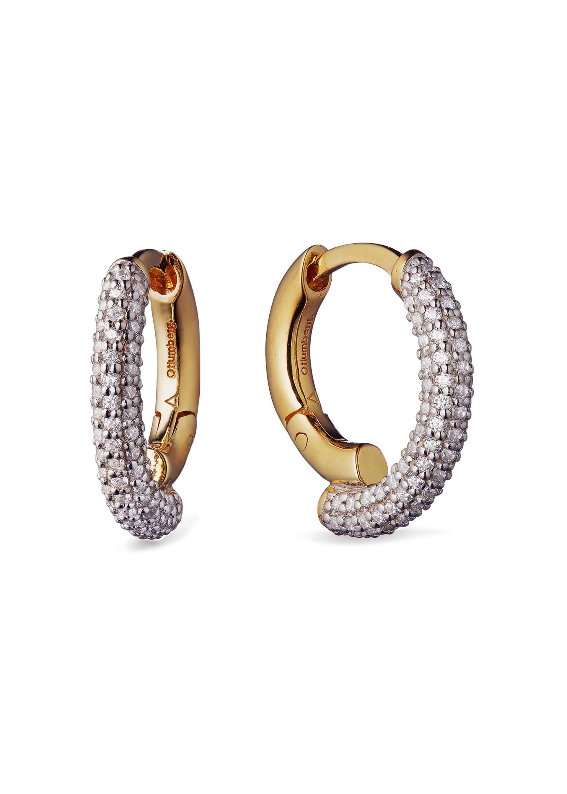 Chaos small gold vermeil hoop earrings