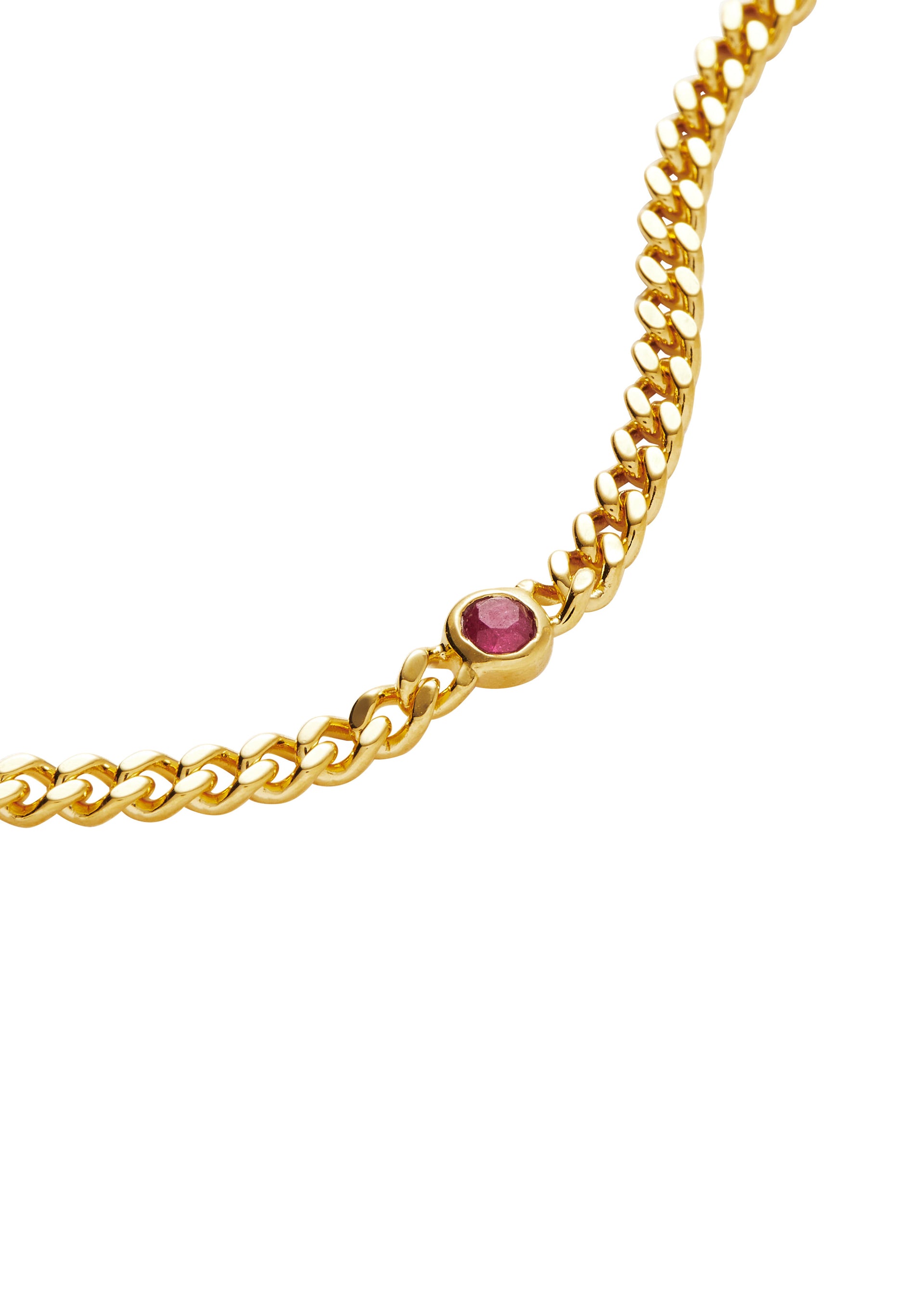 July Birthstone 18kt gold vermeil bracelet