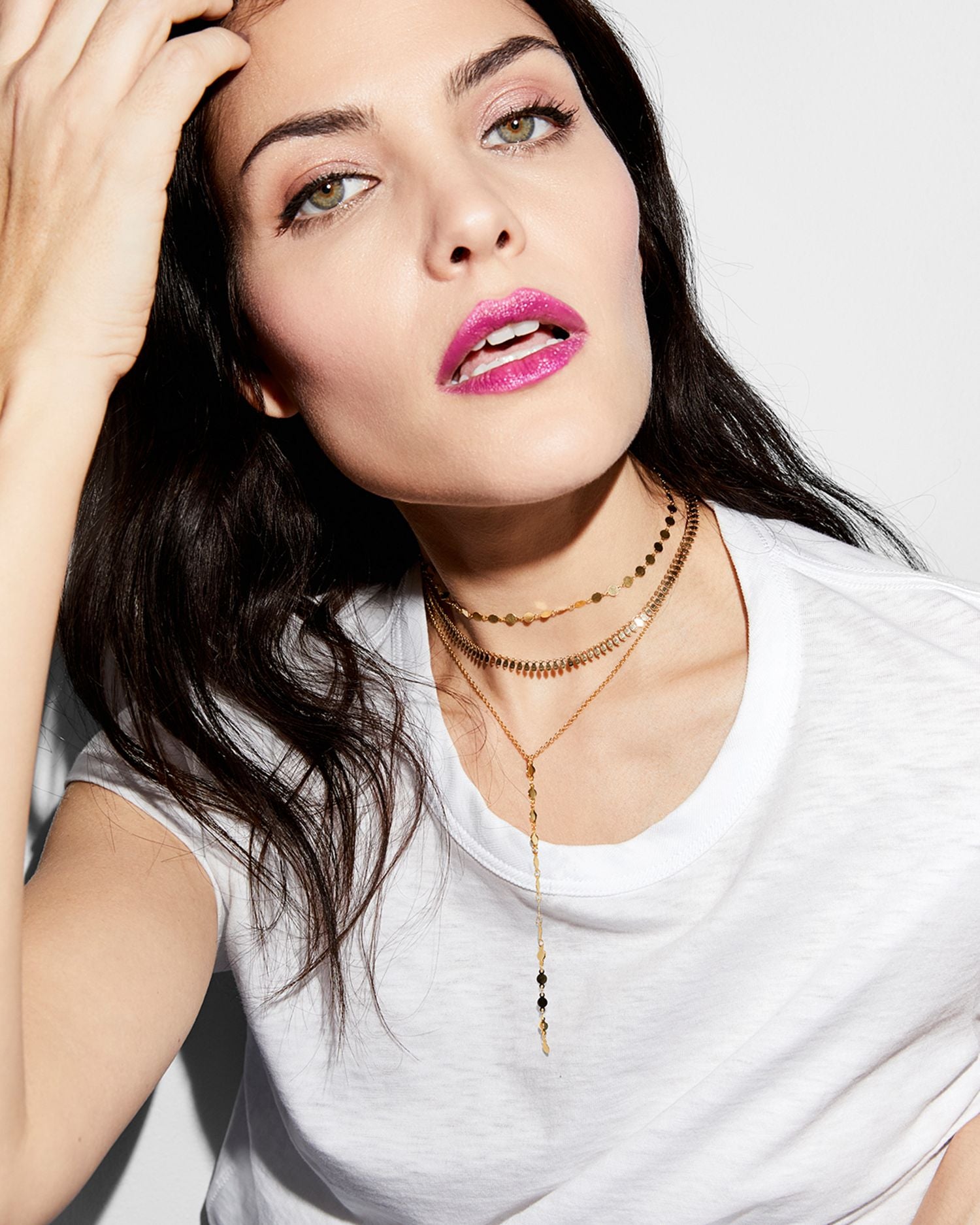 18K Gold-Plated Sterling Silver Disc Choker Necklace, 12"