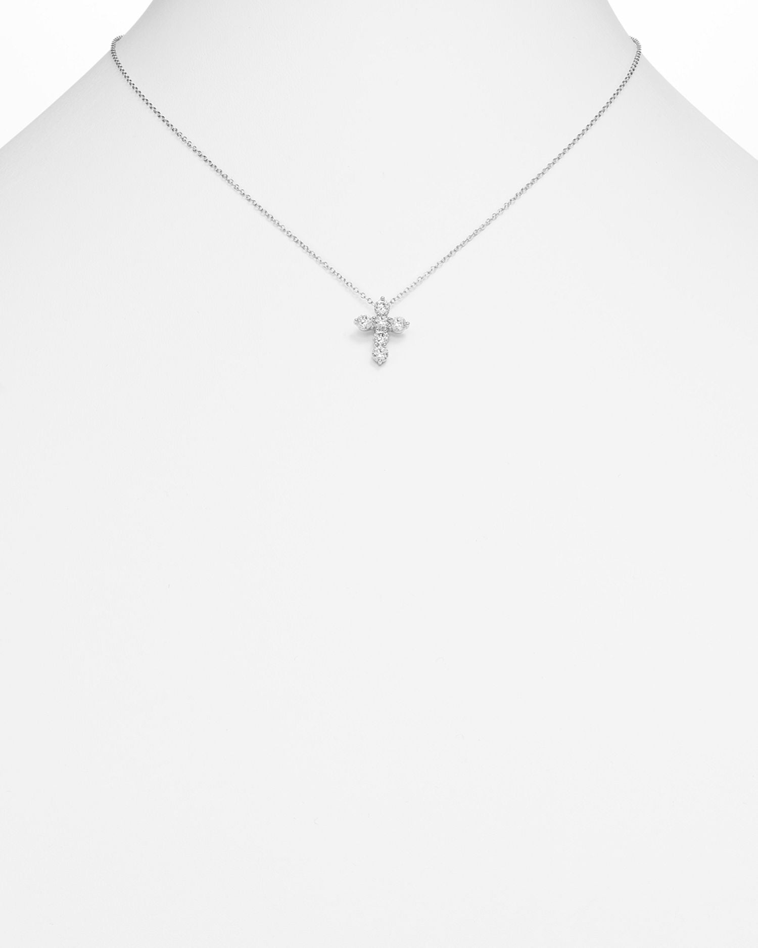 Diamond Cross Pendant Necklace in 14K White Gold, 1.0 ct. t.w. - Exclusive