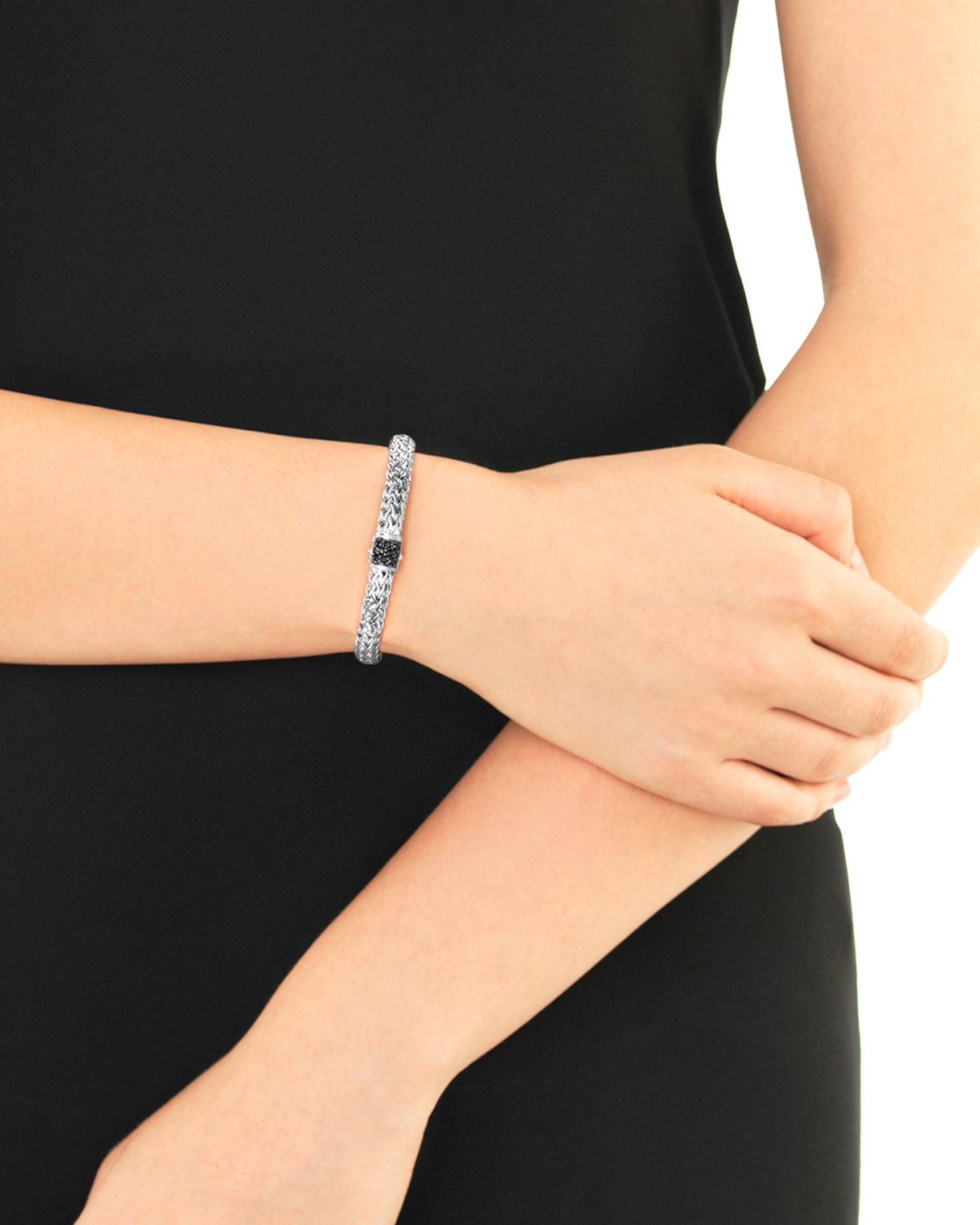 Classic Chain Sterling Silver Lava Bracelet