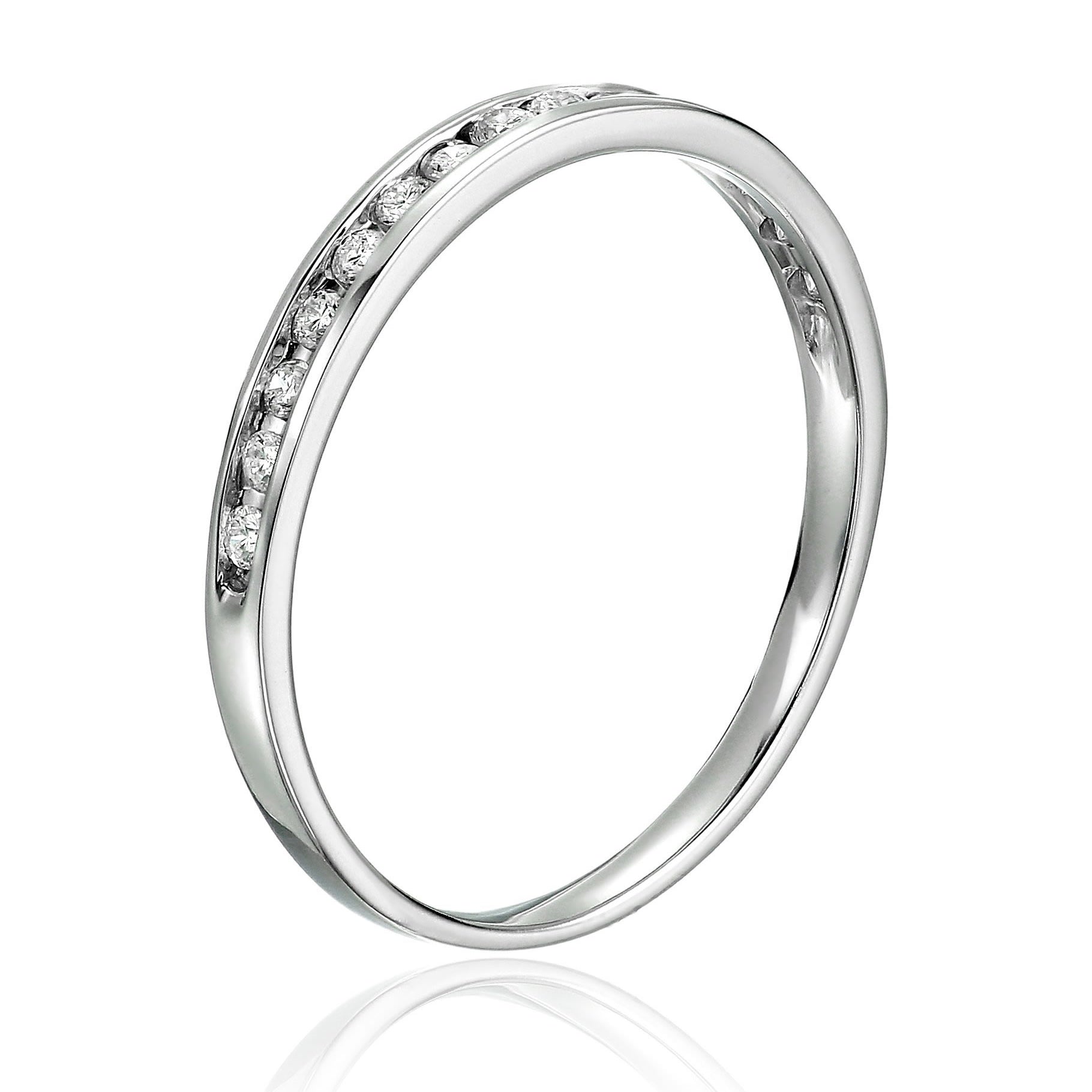 1/5 Cttw Classic Diamond Wedding Band 10K White Or Yellow Gold Channel Set