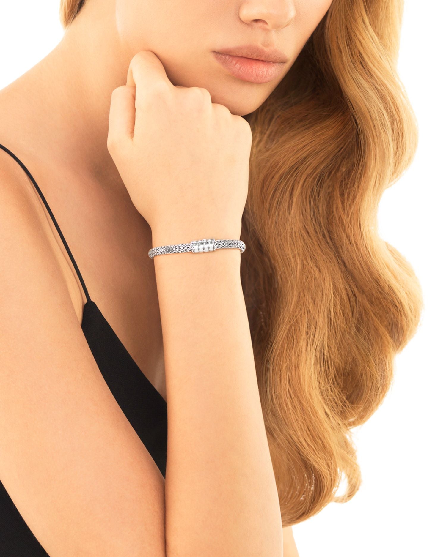Classic Chain Sterling Silver Lava Bracelet