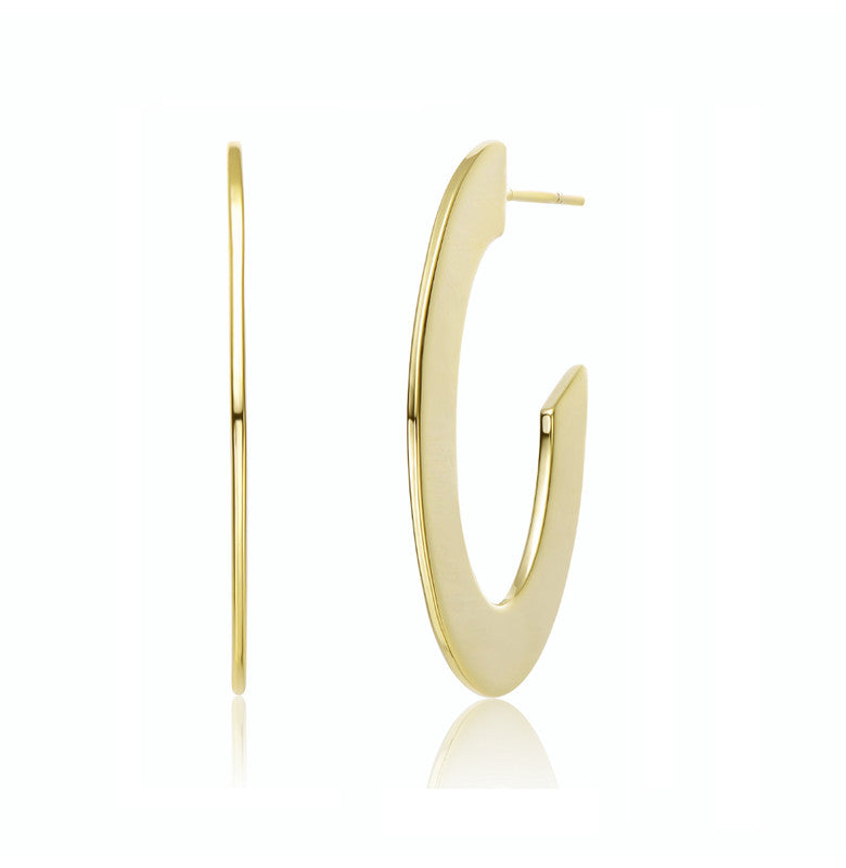 14k Gold Plated Open Hoop
