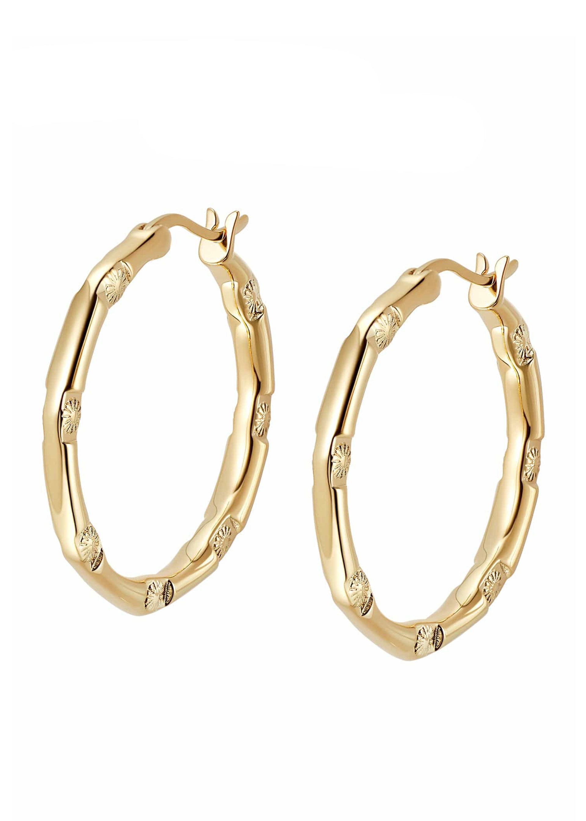 X Estée Lalonde Goddess Glow 18kt gold-plated hoop earrings