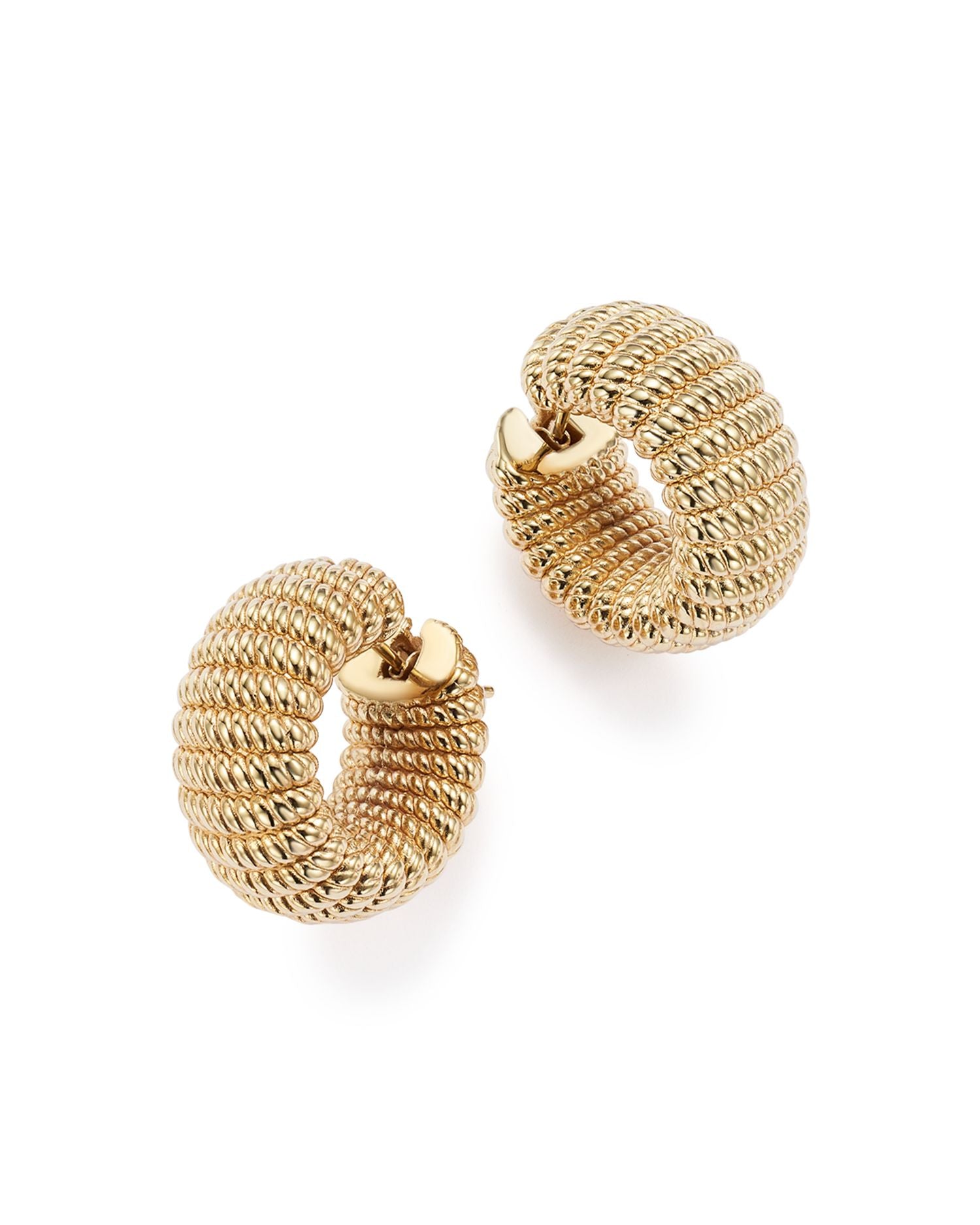 18K Yellow Gold Chic and Shine Hoop Earrings - Exclusive