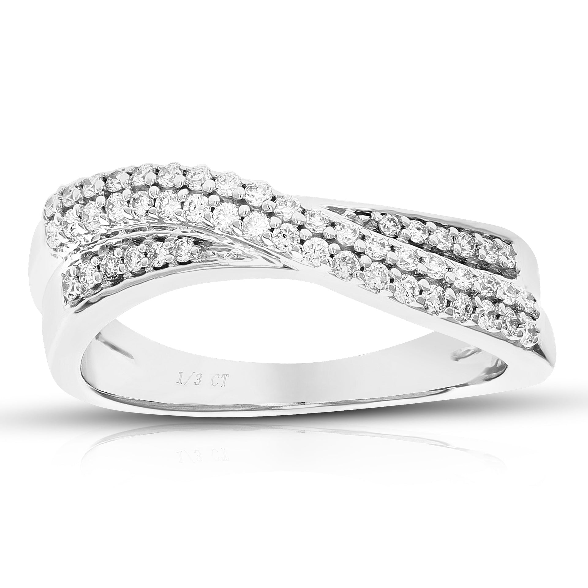 1/3 cttw Round Lab Grown Diamond Wedding Engagement Ring .925 Sterling Silver Prong Set