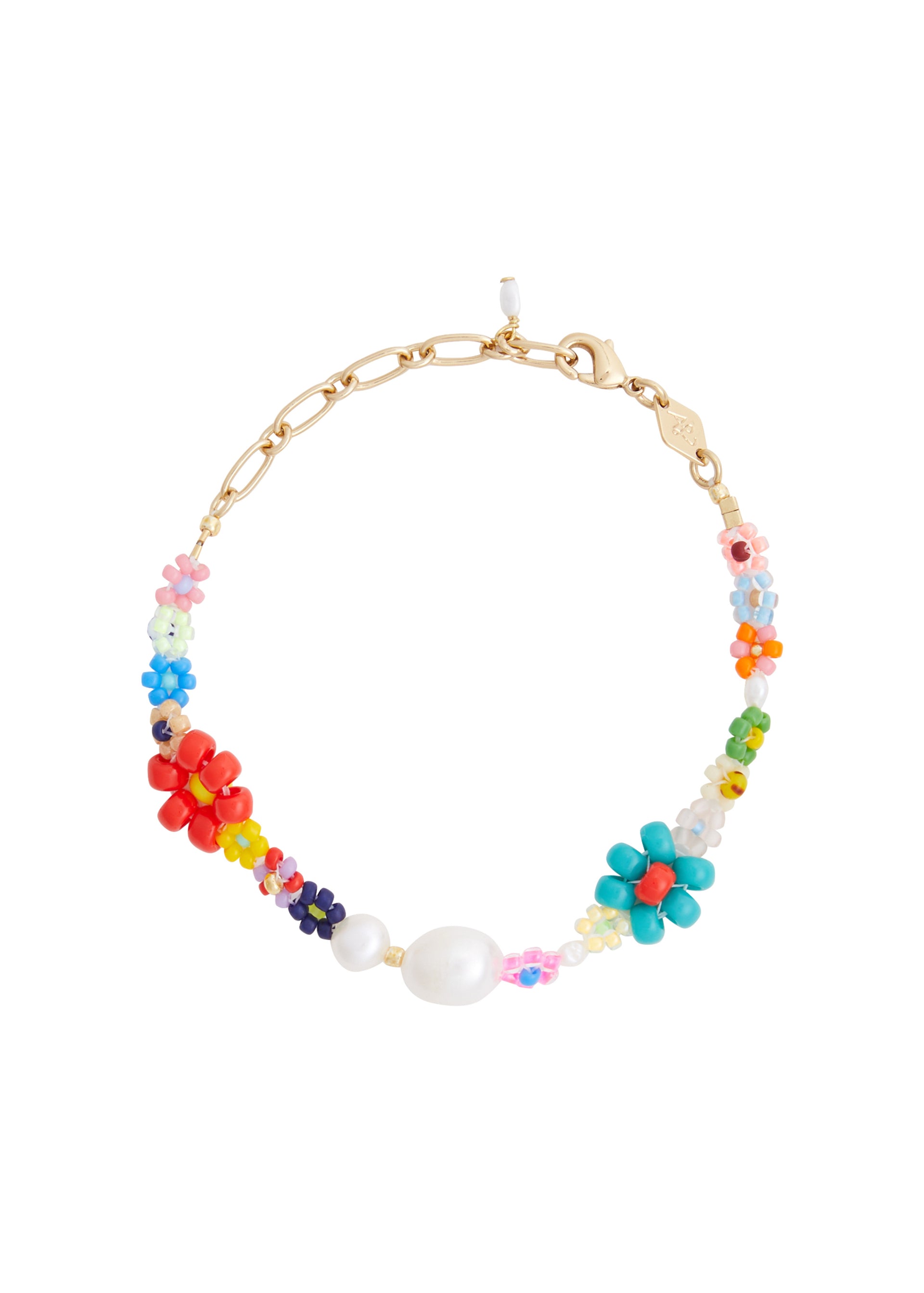 Mexi Flower 18kt gold-plated beaded bracelet