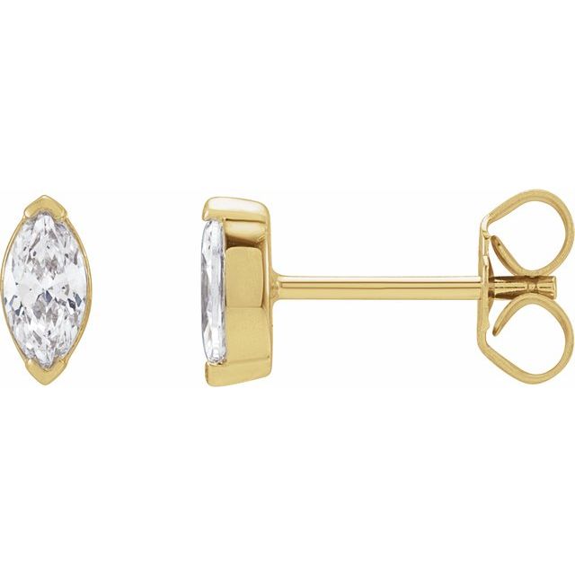 1.3Ct Lab-grown Diamond Stud Earrings in 14K Yellow Gold