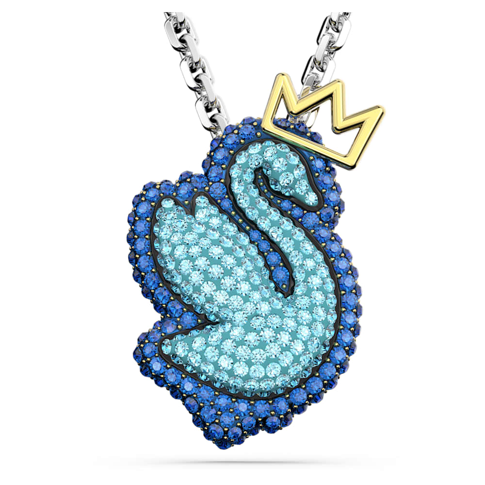 Swarovski Women's Swan Blue Crystal Necklace
