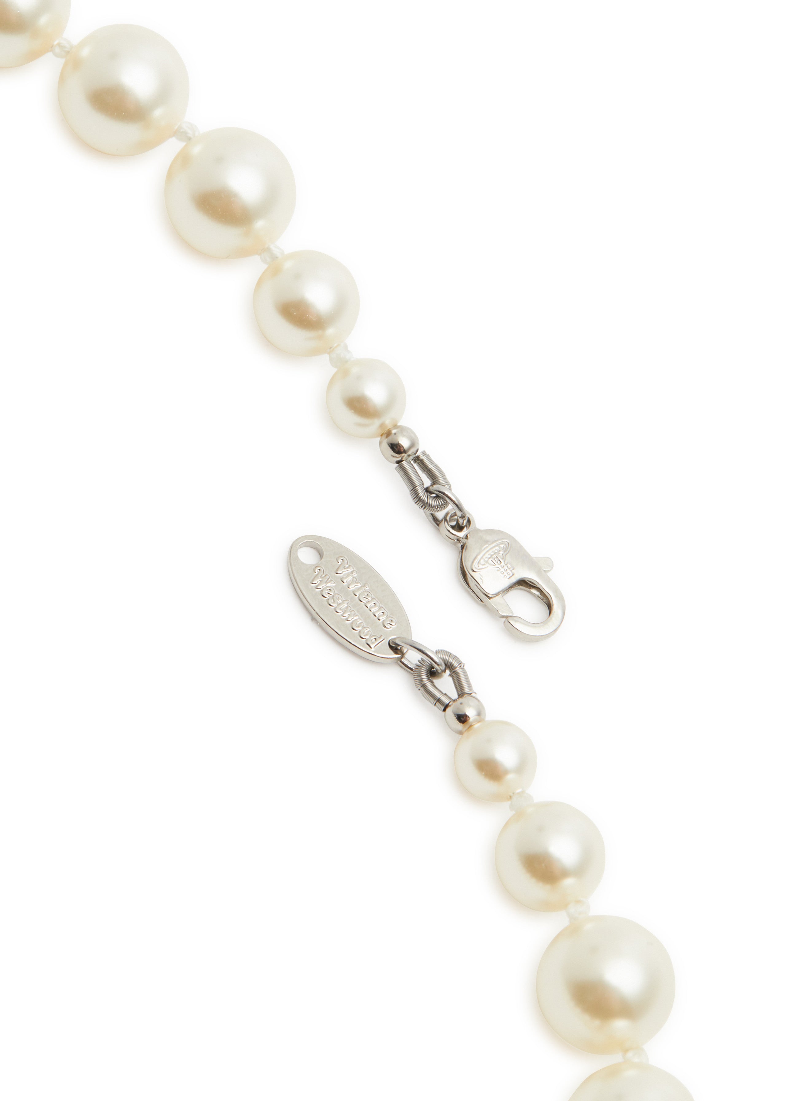 Bas Relief orb-embellished pearl choker
