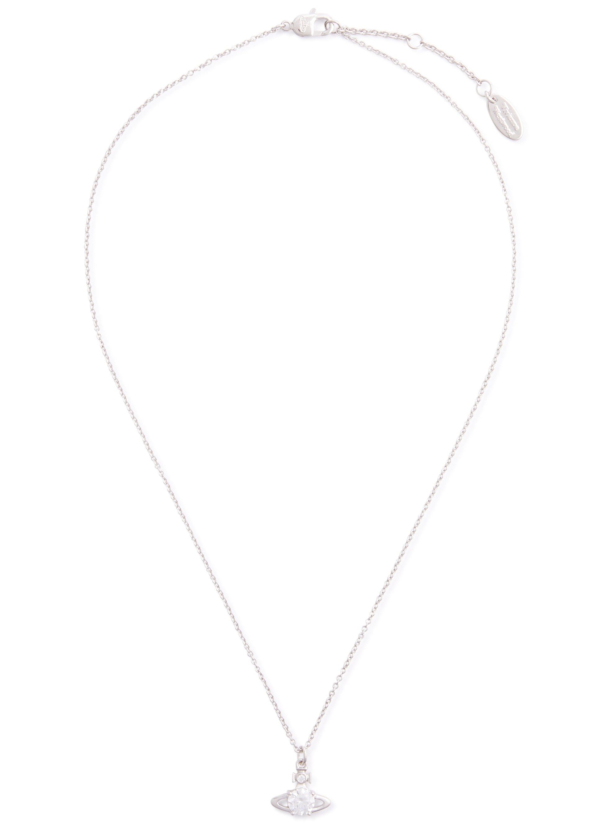 Reina orb silver-plated necklace