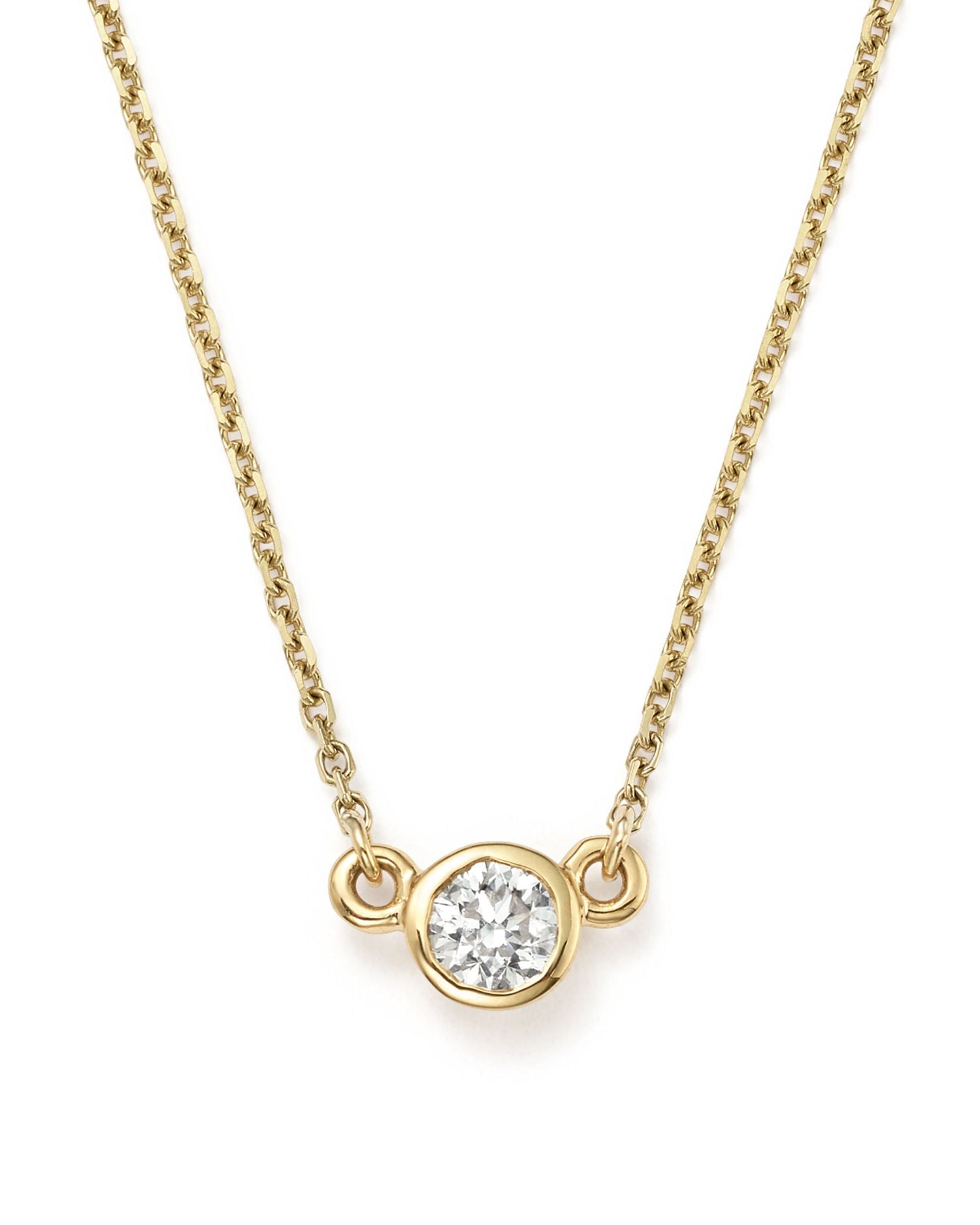 Diamond Bezel Pendant Necklace in 14K Yellow Gold, 0.25 ct. t.w. - Exclusive