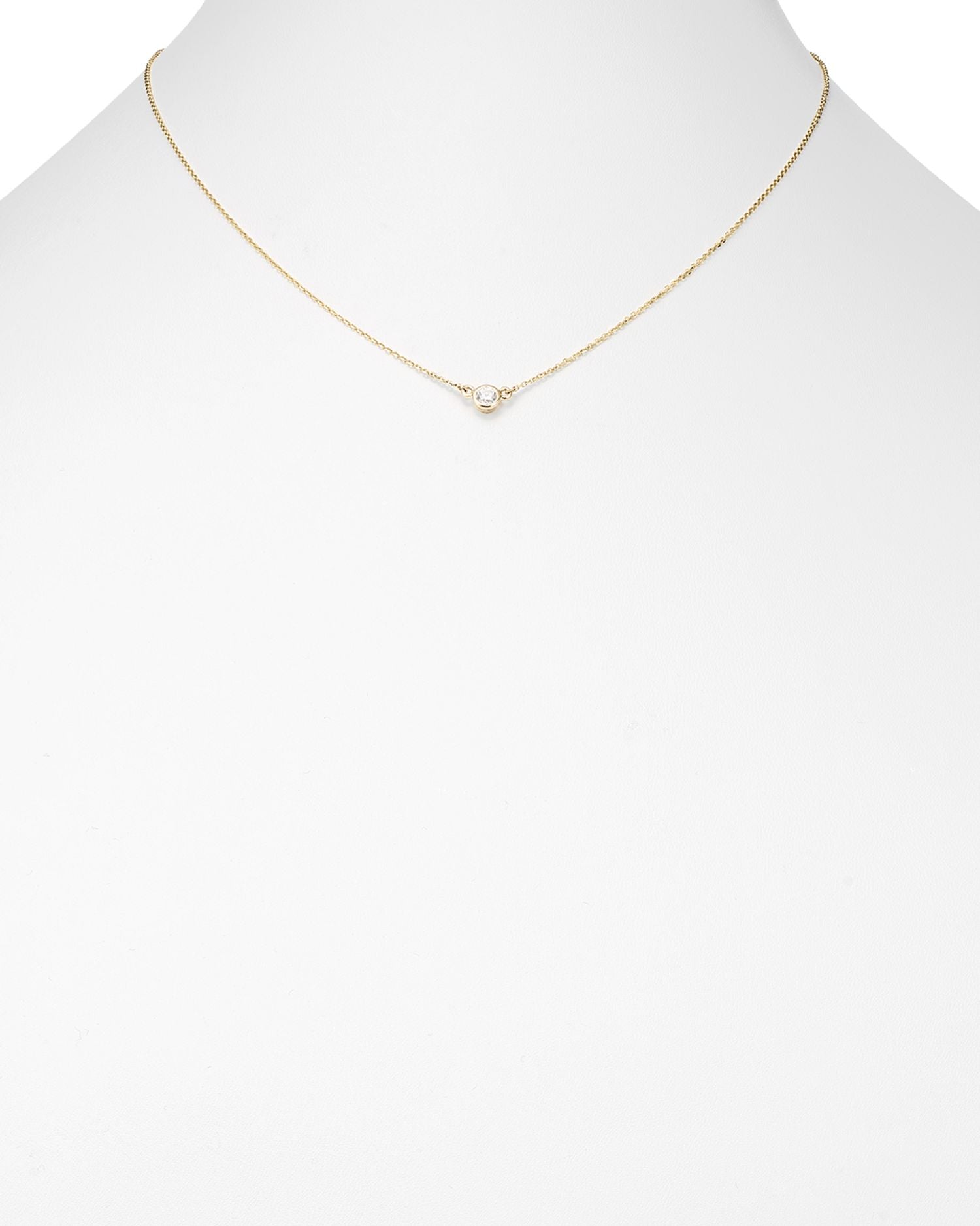 Diamond Bezel Pendant Necklace in 14K Yellow Gold, 0.25 ct. t.w. - Exclusive