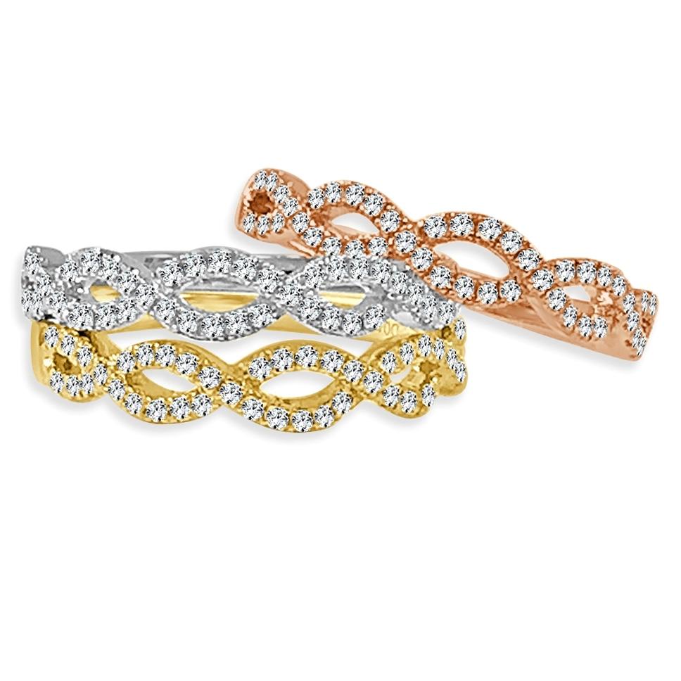 14k Gold & Diamond Twist Ring