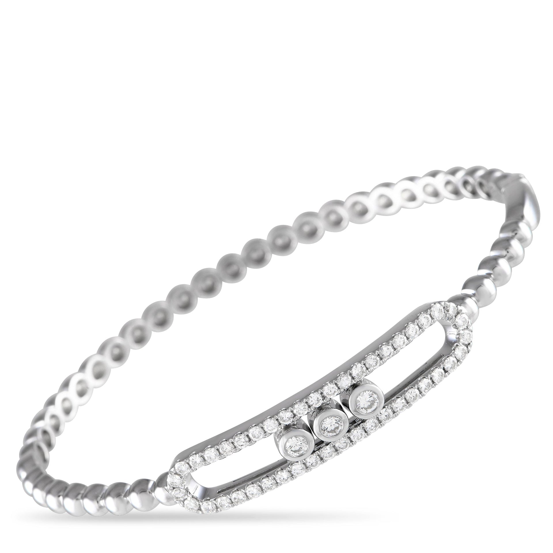 LB Exclusive 18K White Gold 1.85ct Diamond Bracelet ALB-15412