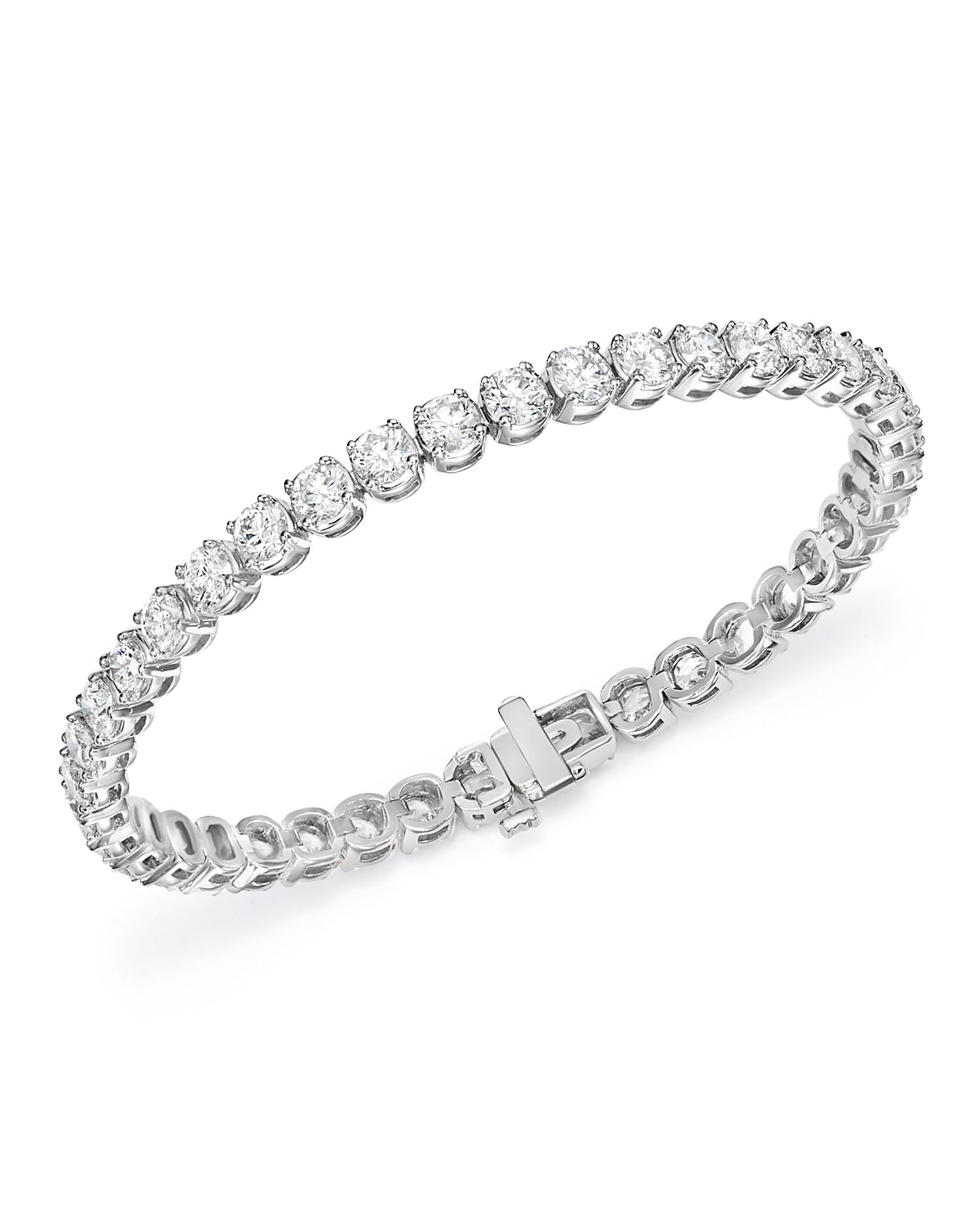 Certified Diamond Tennis Bracelet in 14K White Gold, 10.0 ct. t.w. - Exclusive