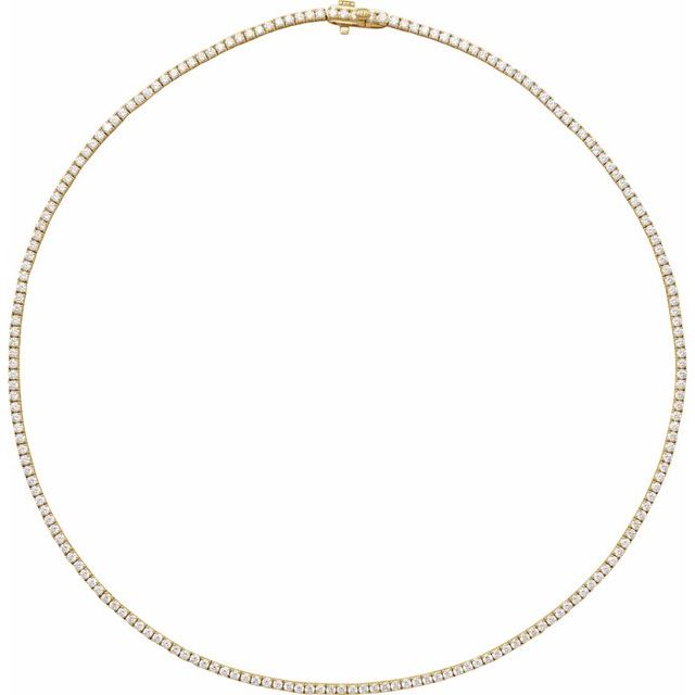 7.8Ct Lab-grown Diamond Necklace in 14K Yellow Gold