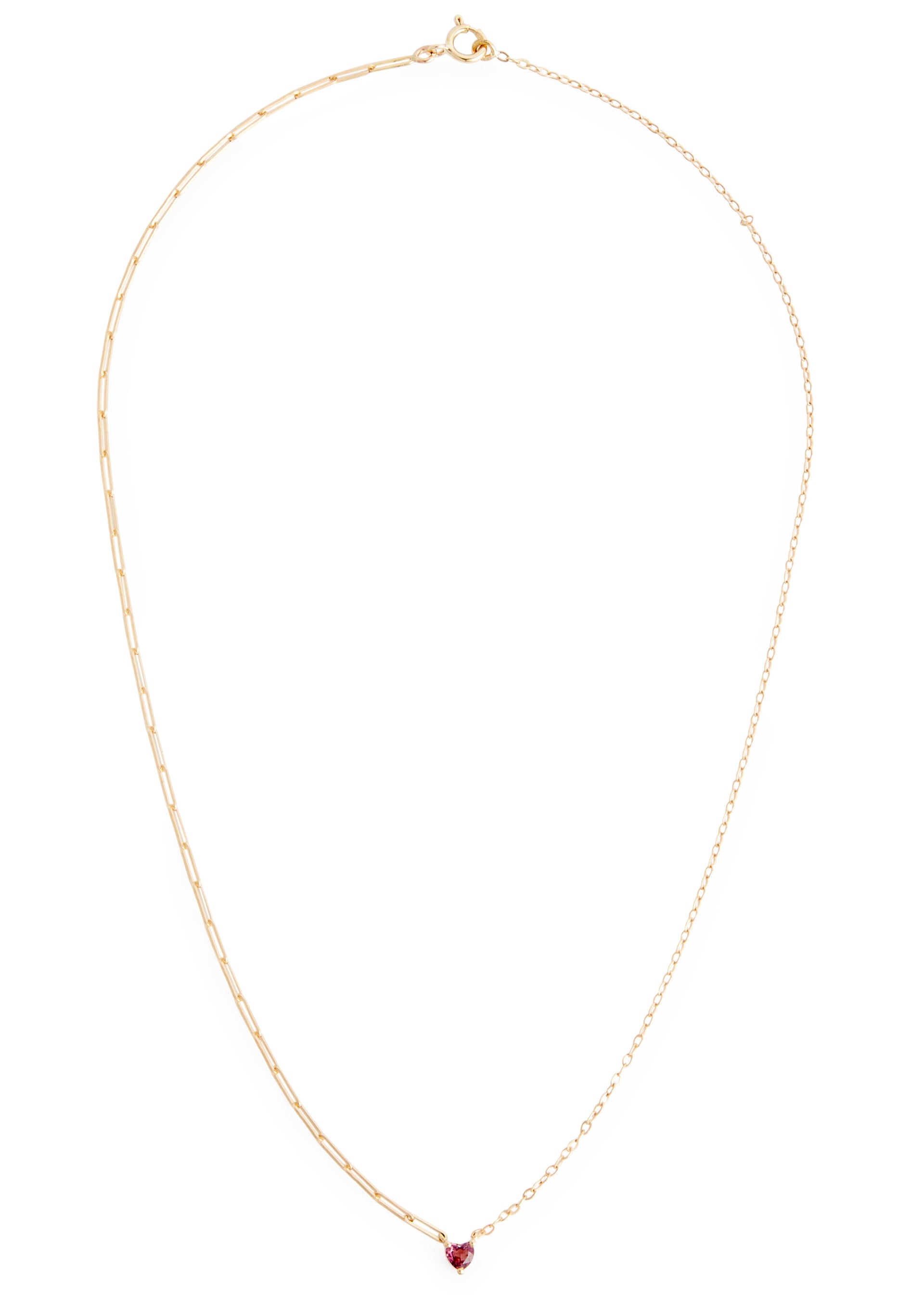 Collier Solitaire Coeur 18kt gold necklace