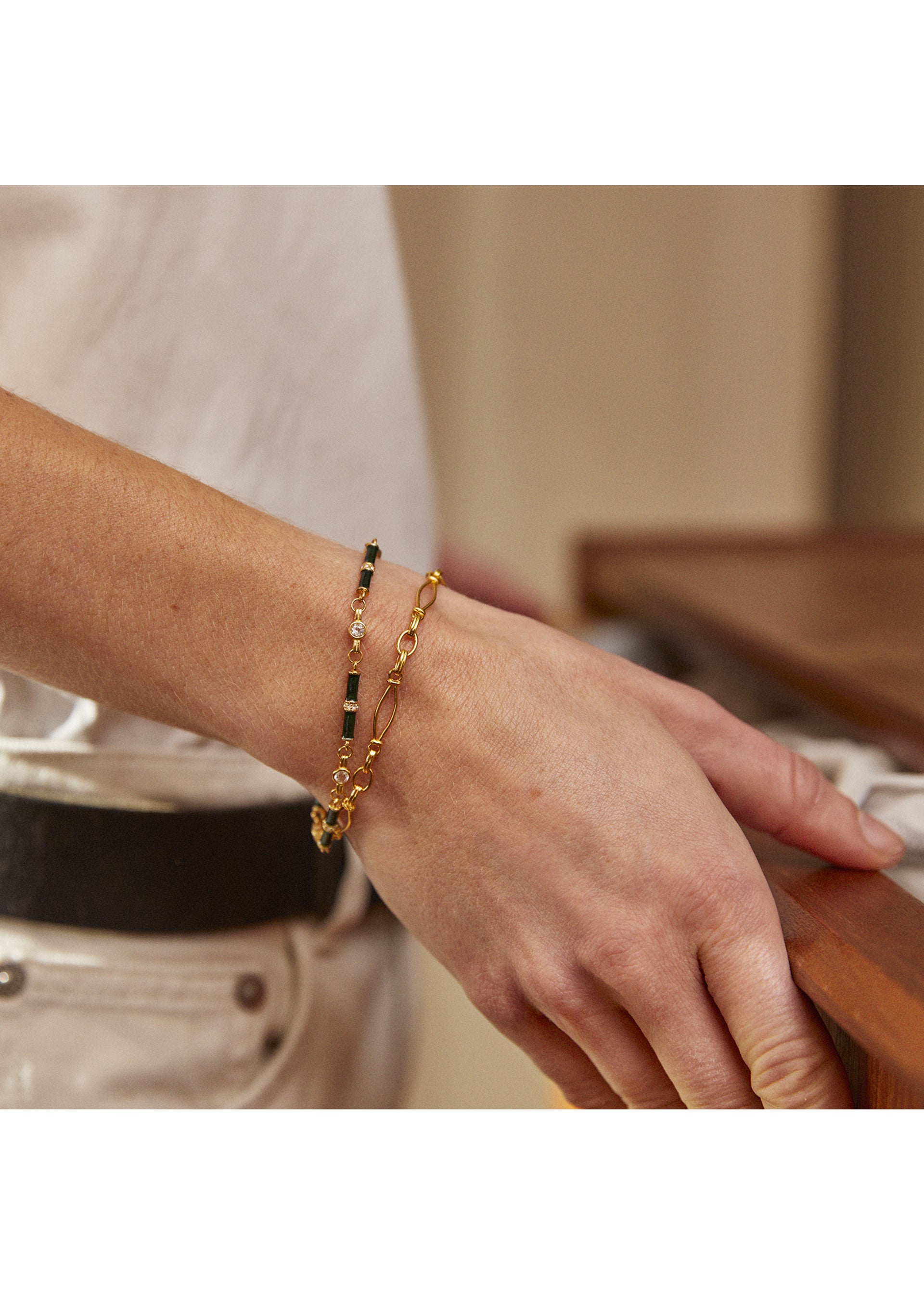 Marlowe embellished 18kt gold-plated bracelet