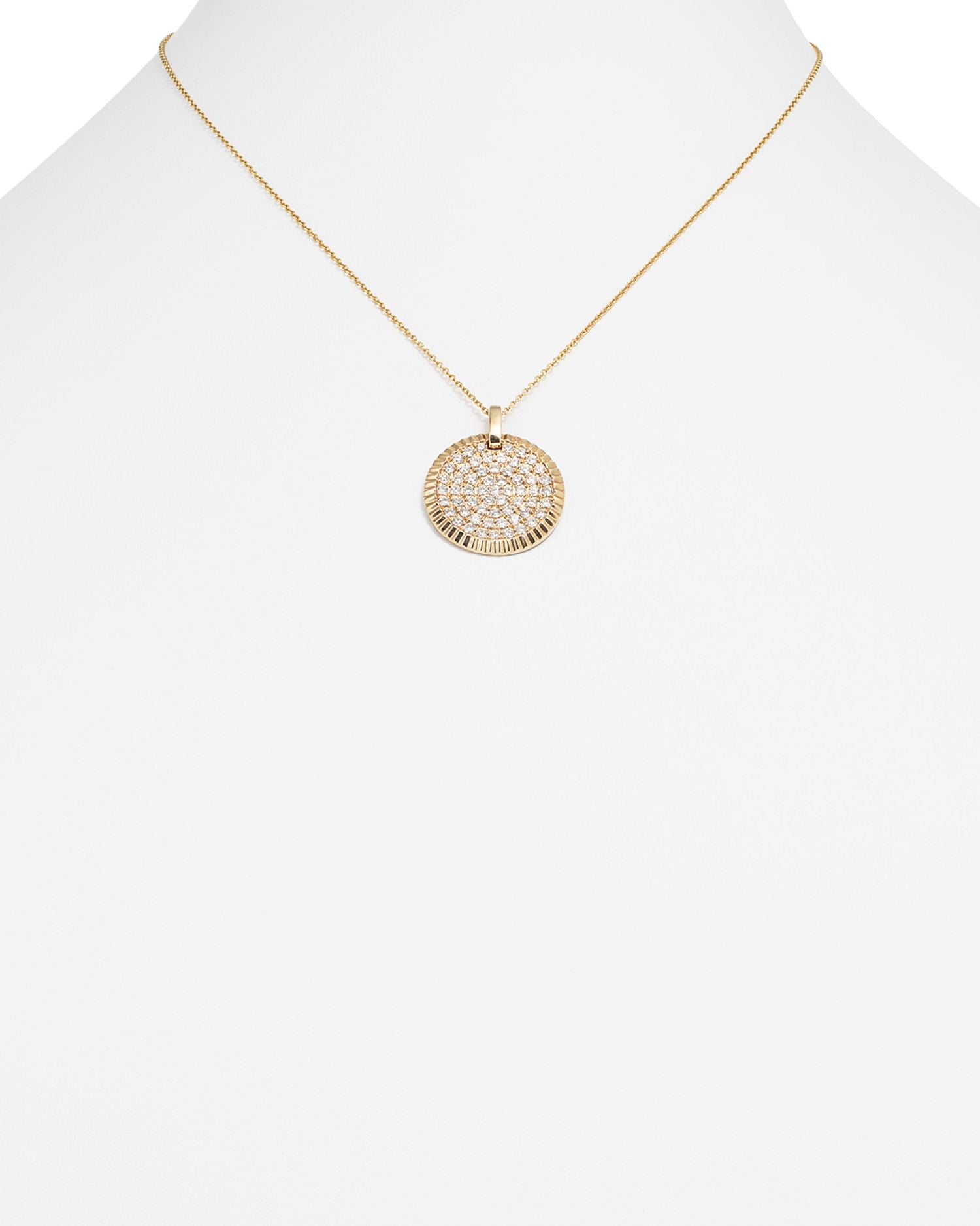 Diamond Medallion Pendant Necklace in 14K Yellow Gold, 1.75 ct. t.w. - Exclusive