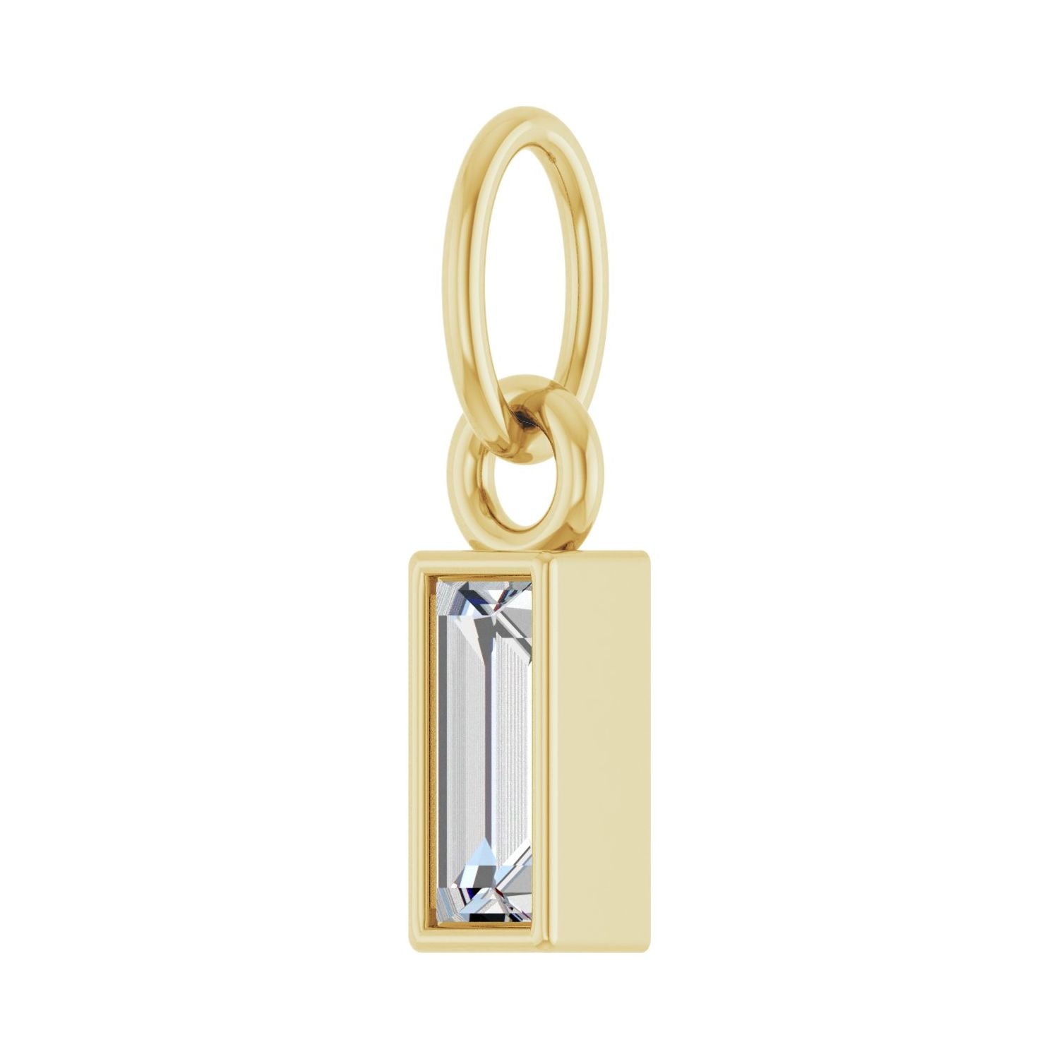 14k Gold 1/6 CT Lab-grown Diamond Bezel-set Pendant