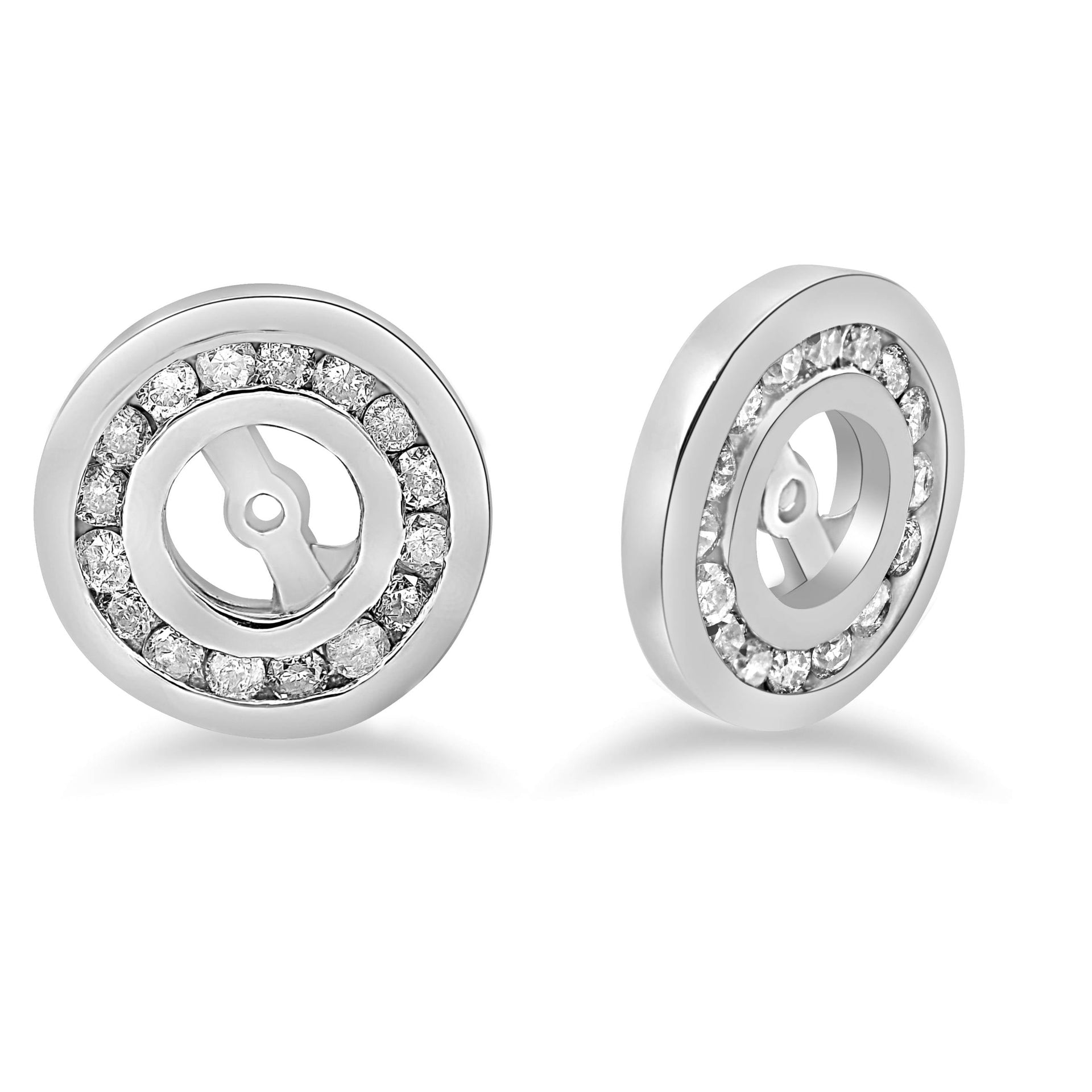 1/2 cttw Diamond Earring Jackets 14K White Gold (up to 4mm)