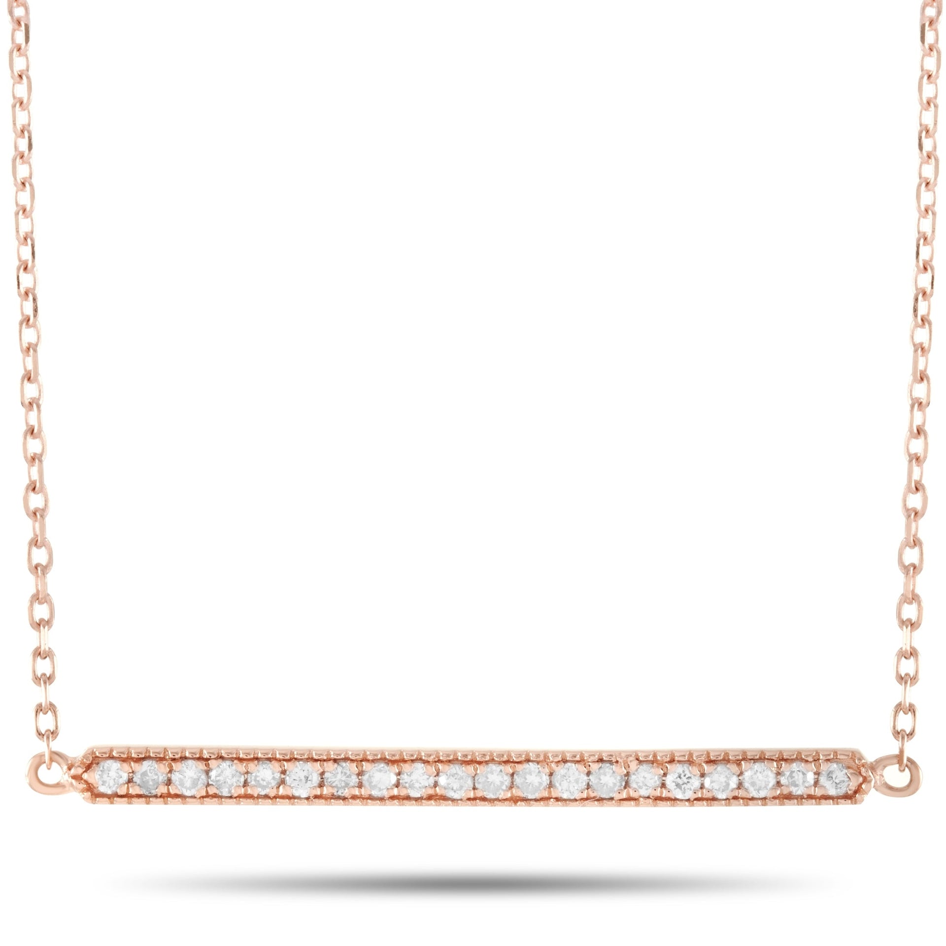 14K Rose Gold 0.10 ct Diamond Necklace