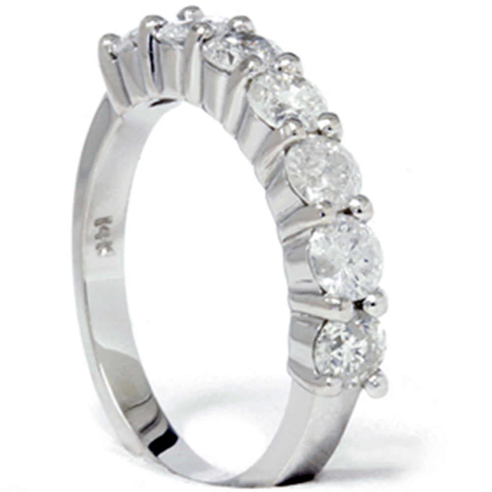 2 1/10Ct Diamond Wedding Ring Women's Anniversary Band in White Gold