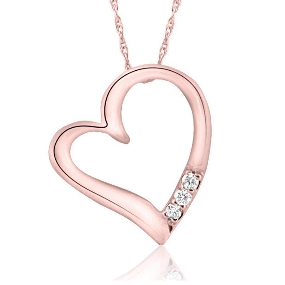 VS Diamond Pendant Heart Shape Necklace Lab Grown