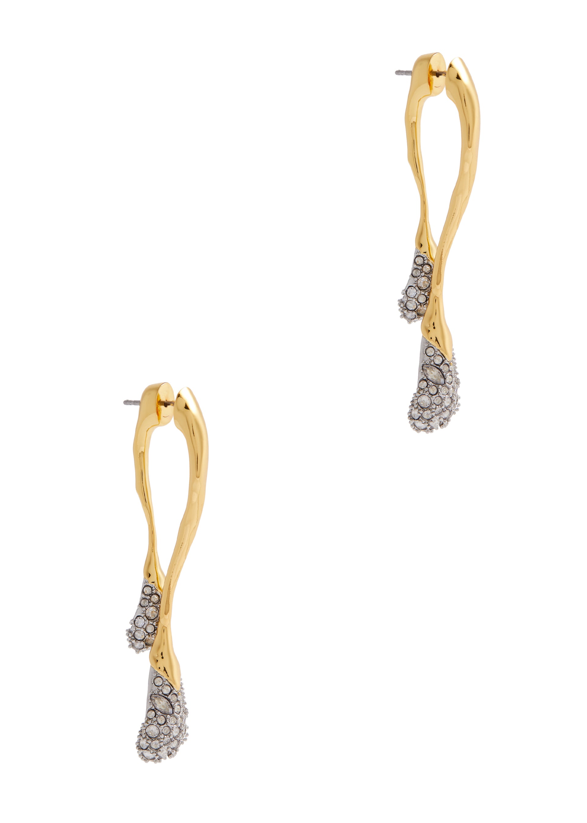 Solanales 14kt gold-plated drop earrings