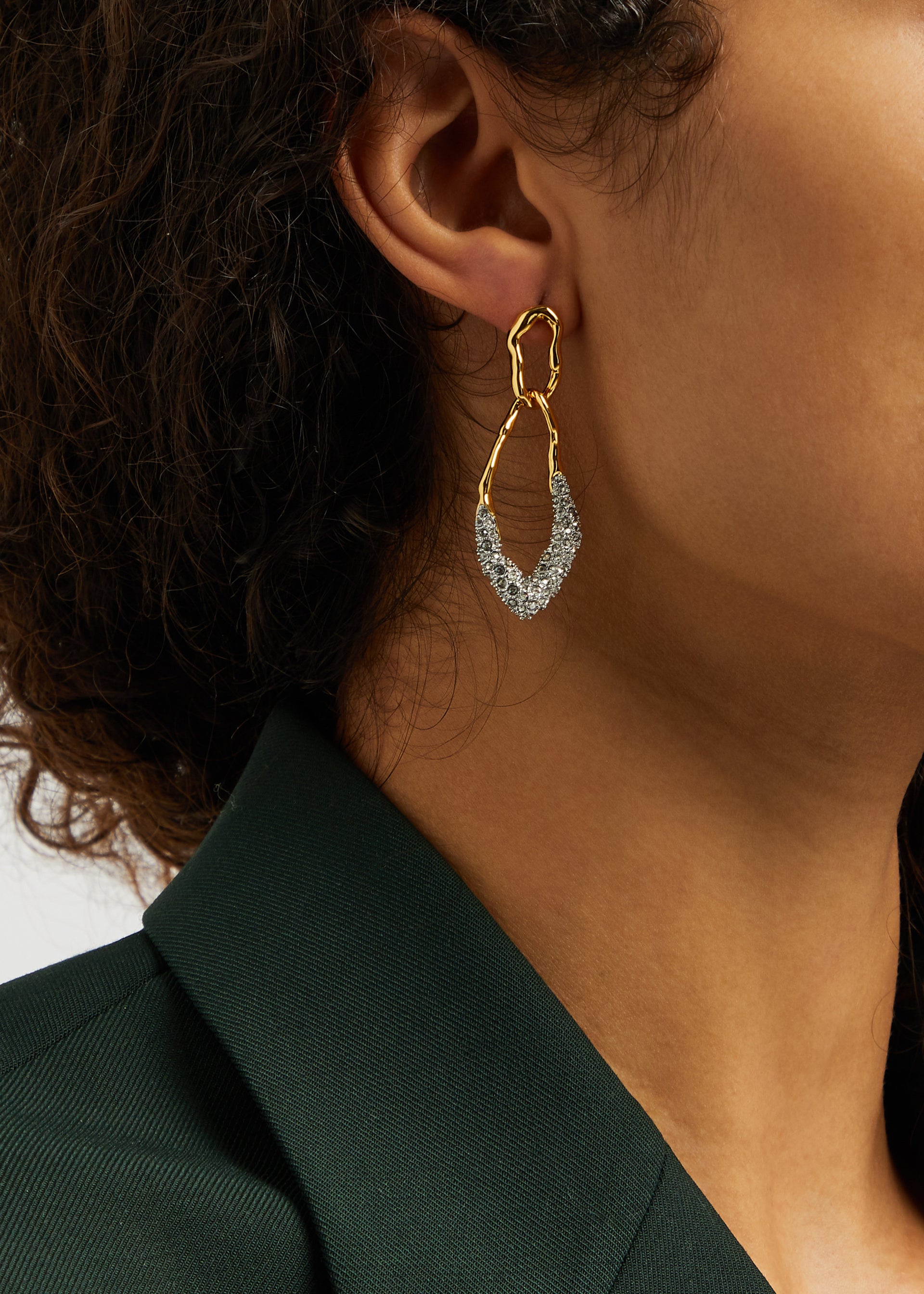 Solanales 14kt gold-plated drop earrings