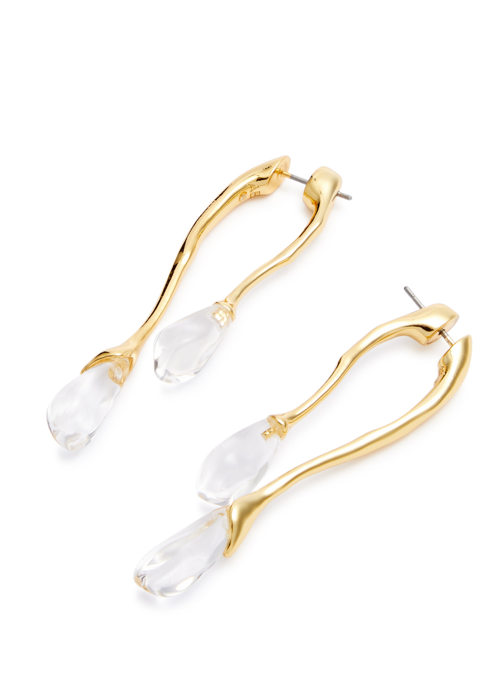 Solanales 14kt gold-plated drop earrings
