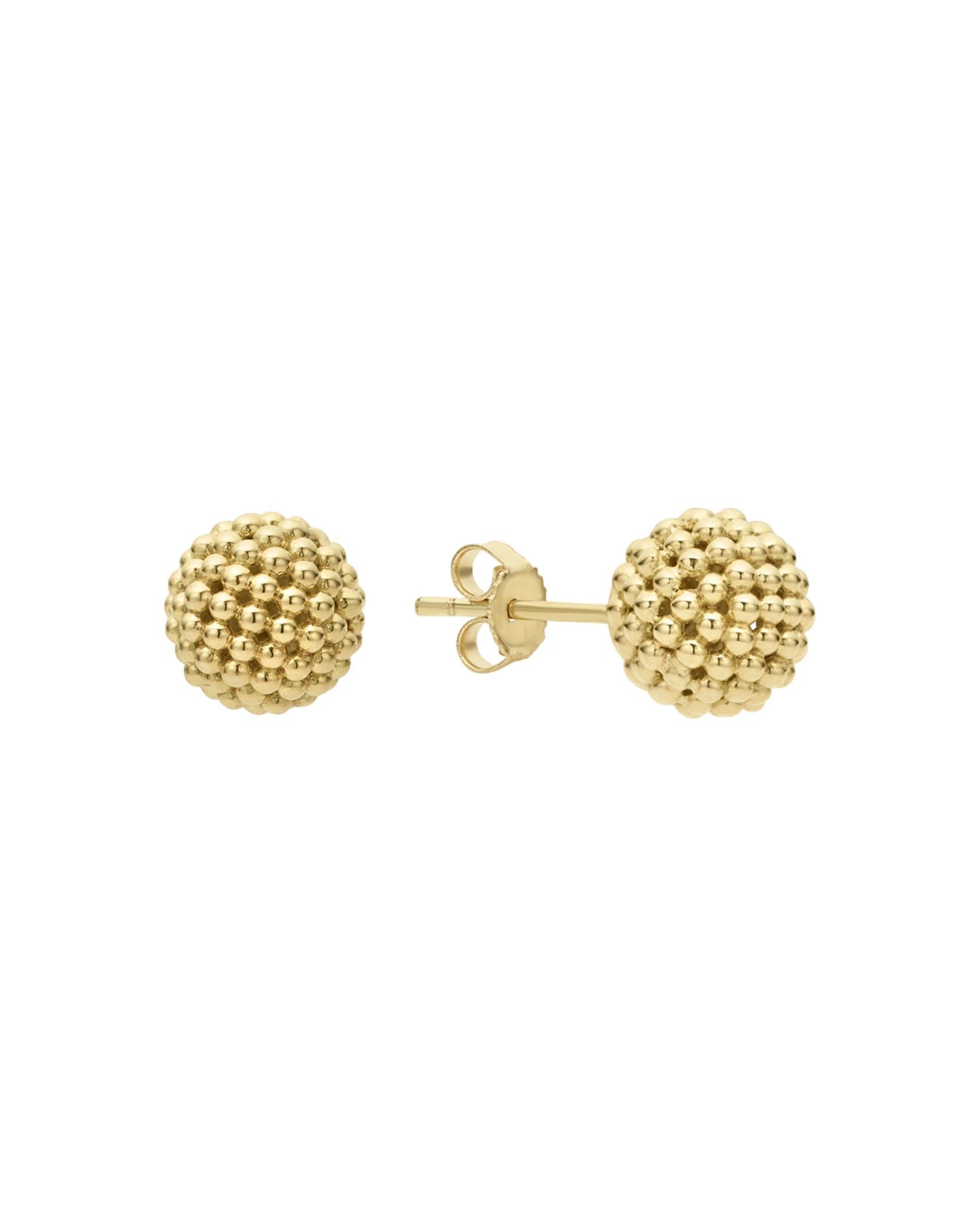Caviar Gold Collection 18K Gold Stud Earrings