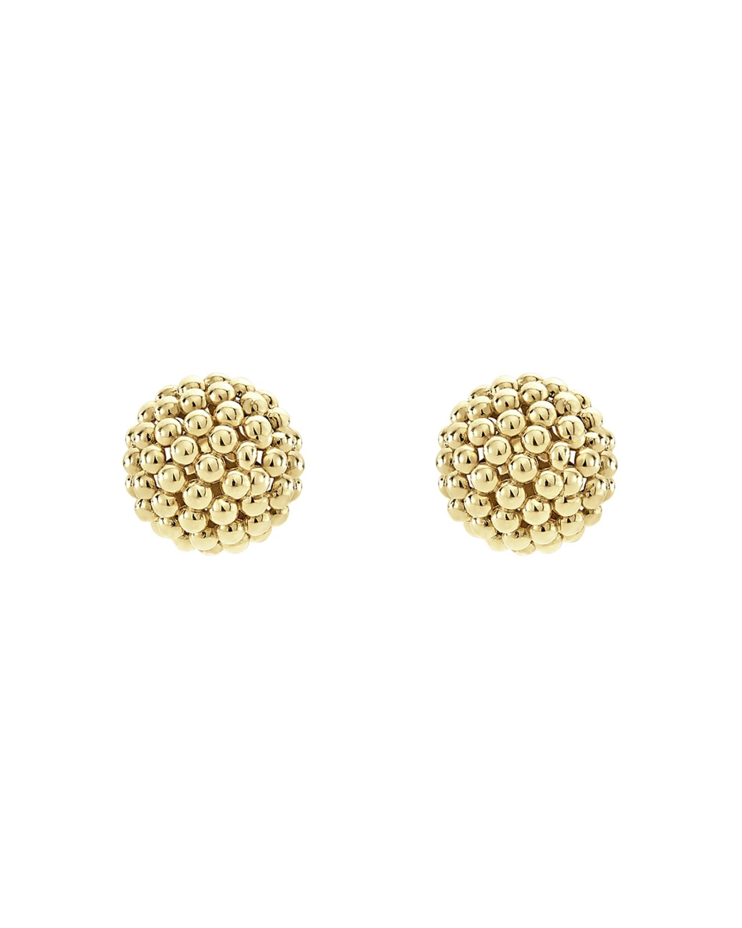 Caviar Gold Collection 18K Gold Stud Earrings
