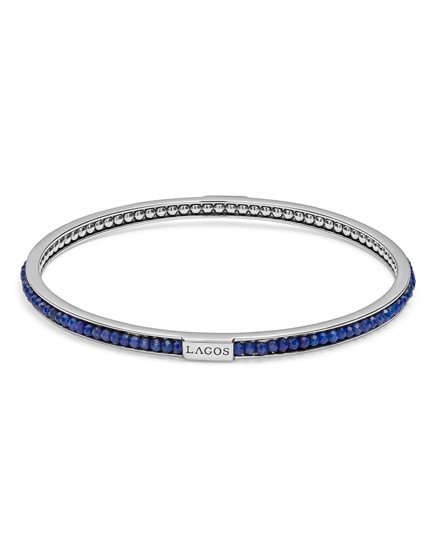 LAGOS Sterling Silver Caviar Icon Beaded Bangle Bracelet