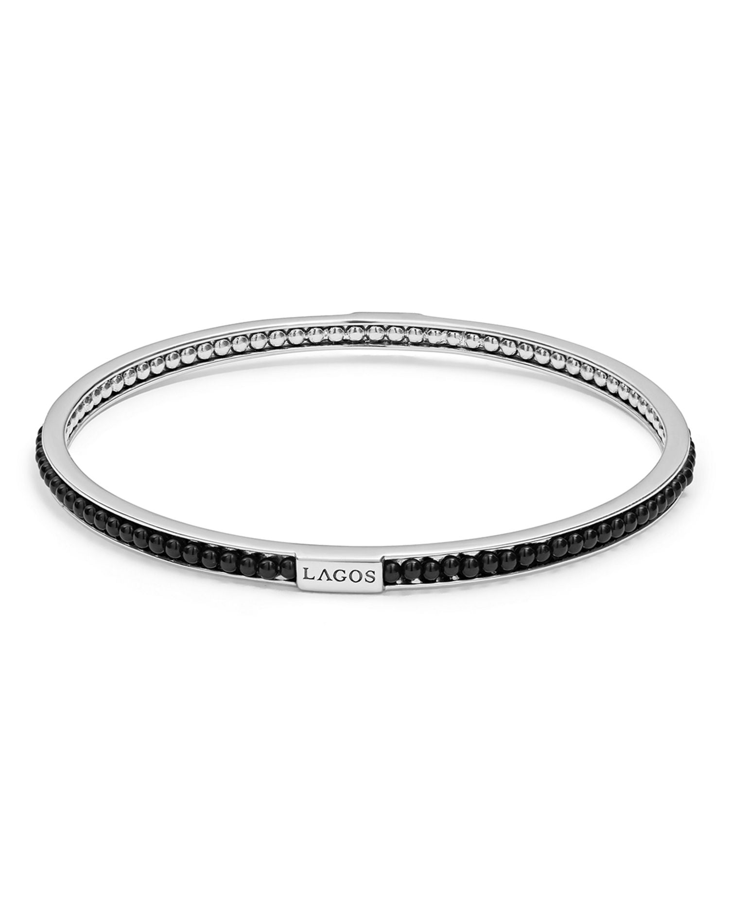 LAGOS Sterling Silver Caviar Icon Beaded Bangle Bracelet