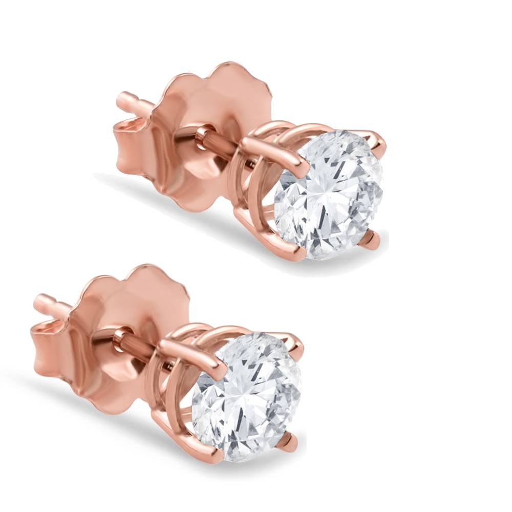 1 cttw Diamond Studs 14K Rose Gold