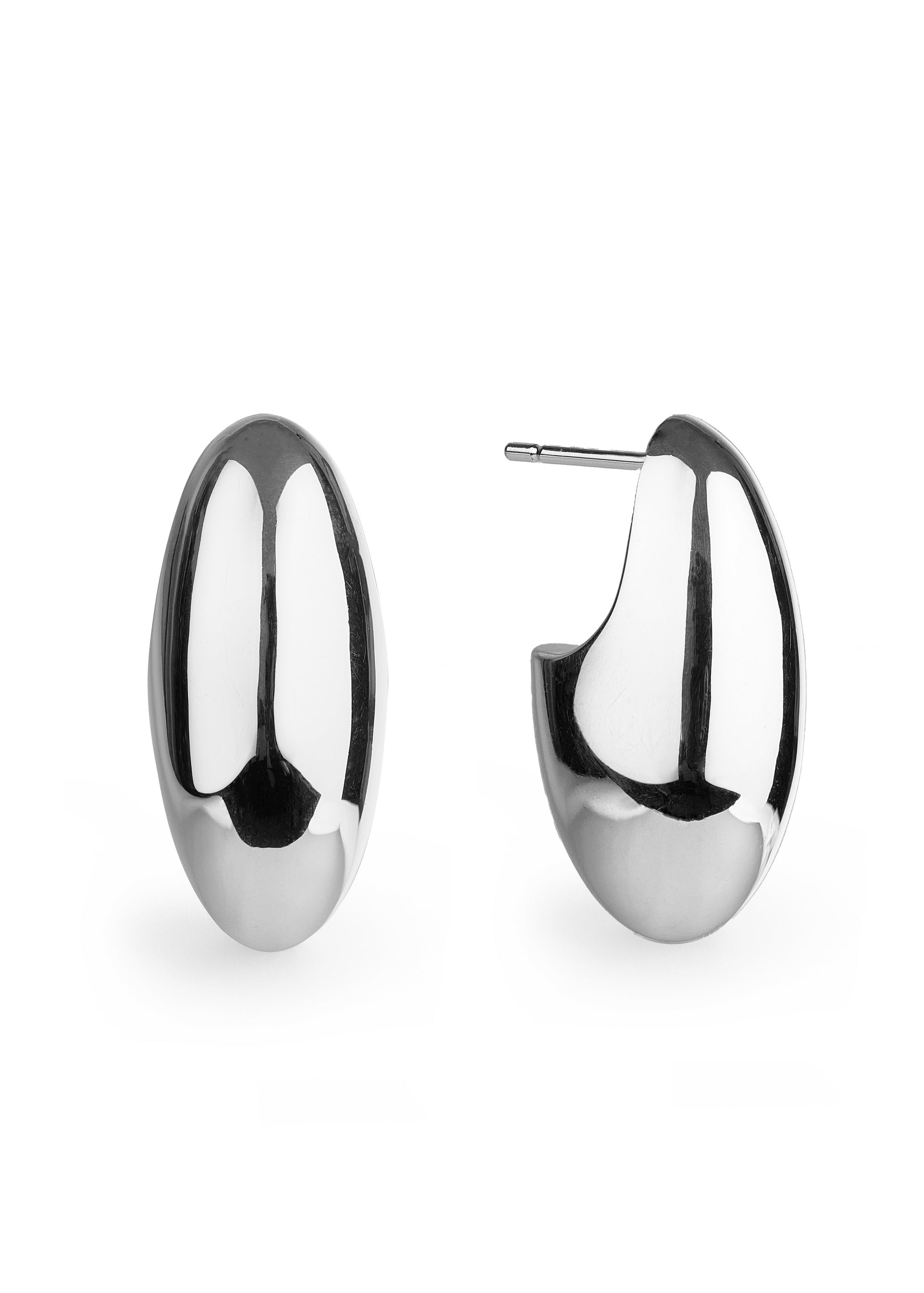 Pebble sterling silver drop earrings